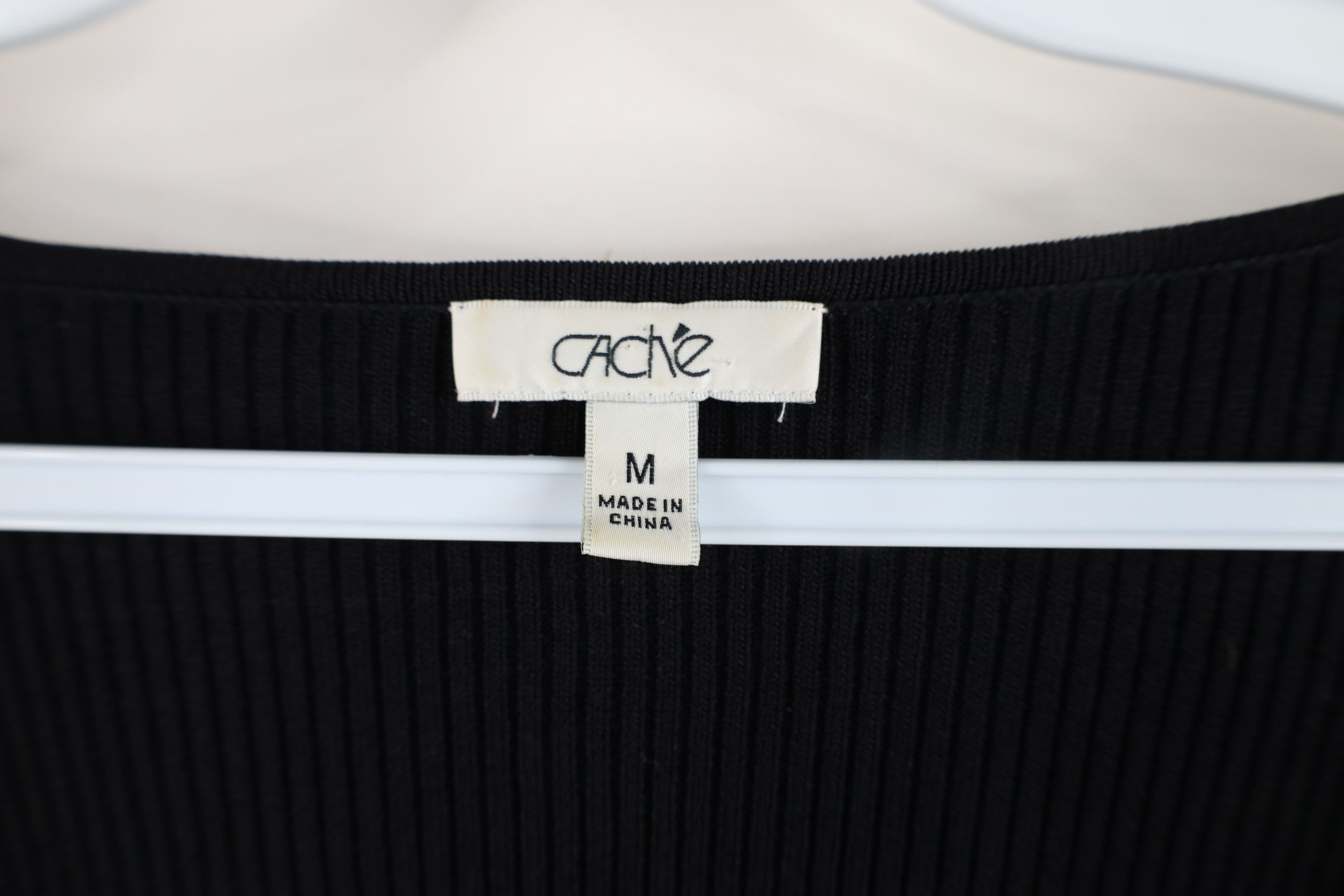 Vintage Vintage 90s Cache Ribbed Knit Cuban Link Knit Sweater Size M / US 6-8 / IT 42-44 - 8 Thumbnail