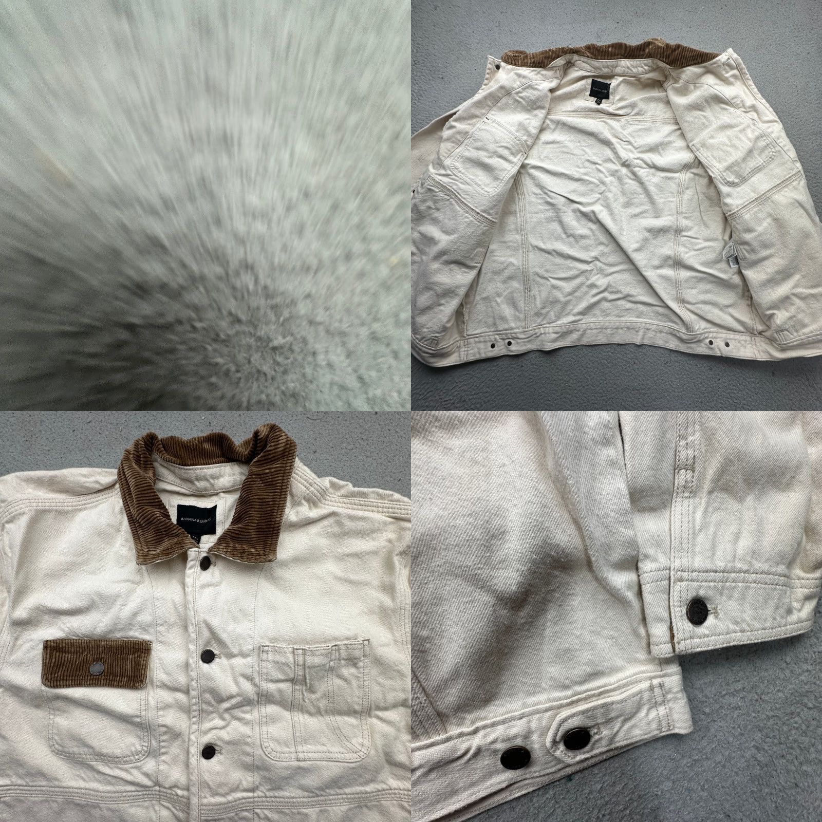 Banana Republic Banana Republic Denim Workwear Trucker Ranch Chore Coat Jacket Mens XXL Cream Jacket Coat Men 2XL Denim Coat Cream Mens Ranch Chore Jacket Size US XXL / EU 58 / 5 - 8 Thumbnail