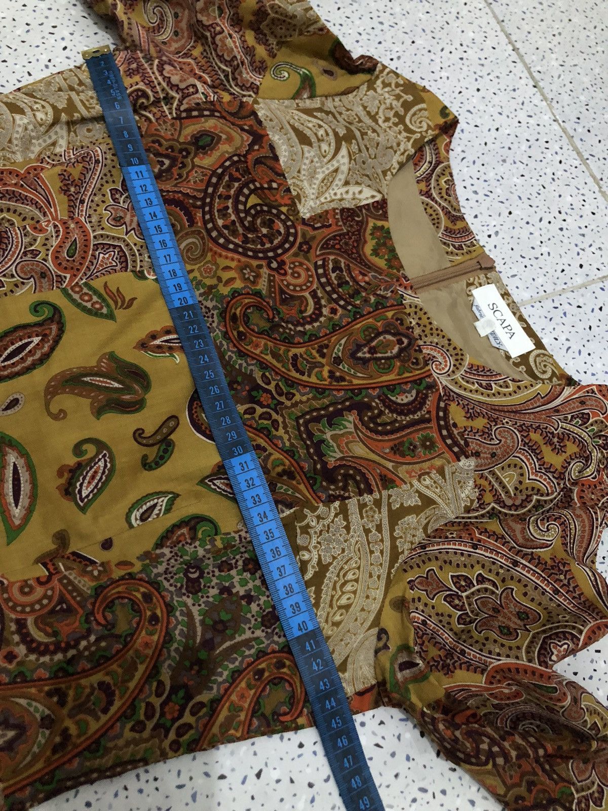 Scapa Sports Vintage Scapa Batik Pattern Women Midi Dress Size XS / US 0-2 / IT 36-38 - 11 Thumbnail
