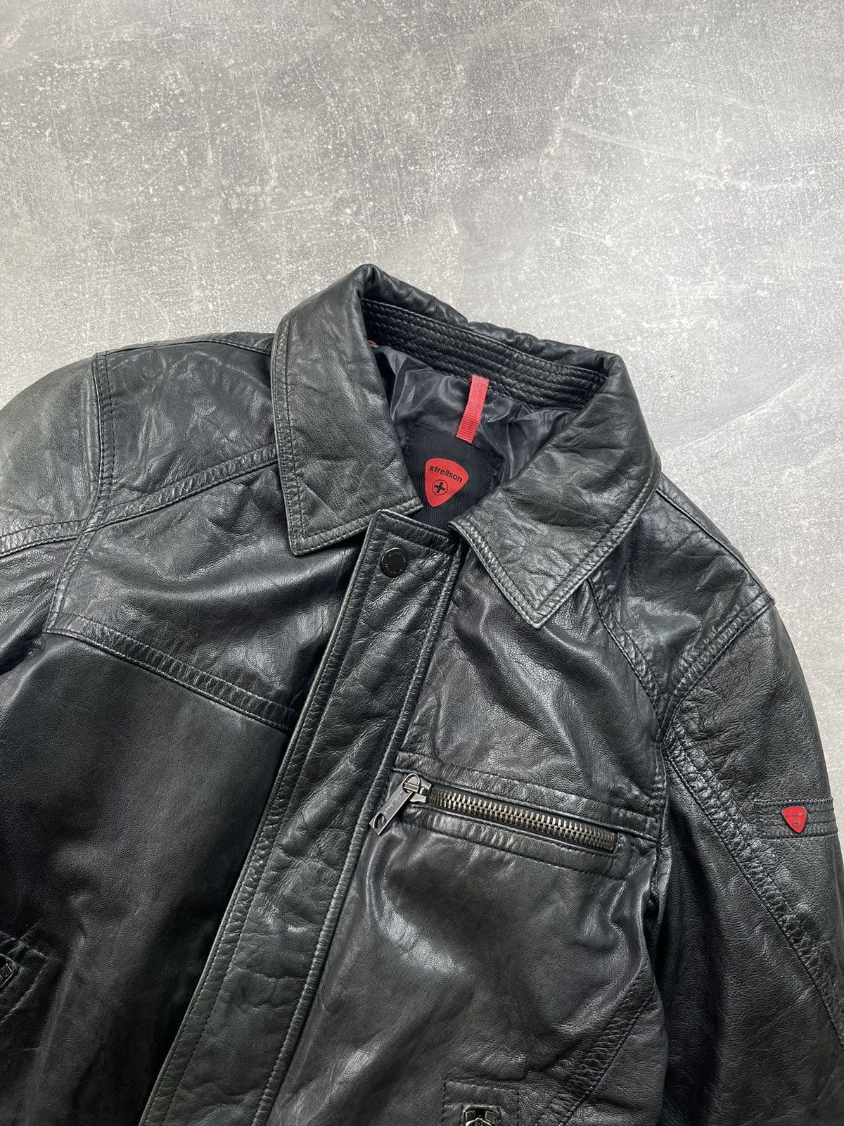Genuine Leather × Strellson Strellson Leather Zip Biker Goal Nappa Taylor Swiss Jacket Size US S / EU 44-46 / 1 - 4 Thumbnail
