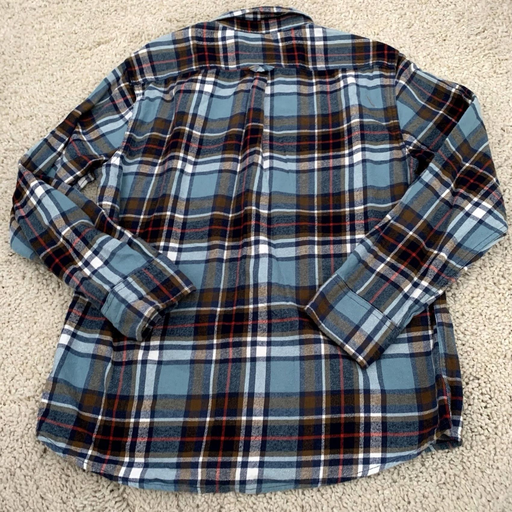 Eddie Bauer Eddie Bauer Flannel Shirt Mens M Aqua Blue Plaid Button-Up Size US M / EU 48-50 / 2 - 5 Thumbnail
