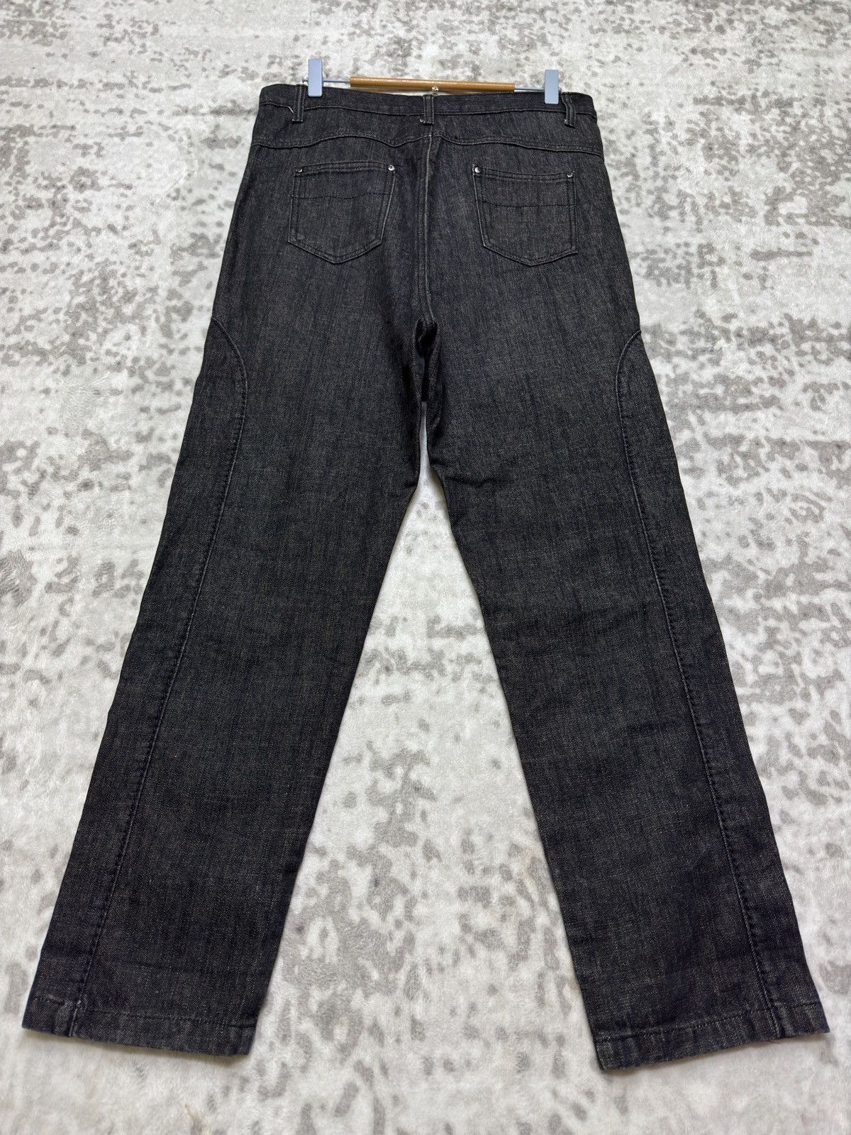 Japanese Brand CONTRACTE Long Rise Crotch Panel Denim Avant Garde Pants Size US 32 / EU 48 - 2 Thumbnail