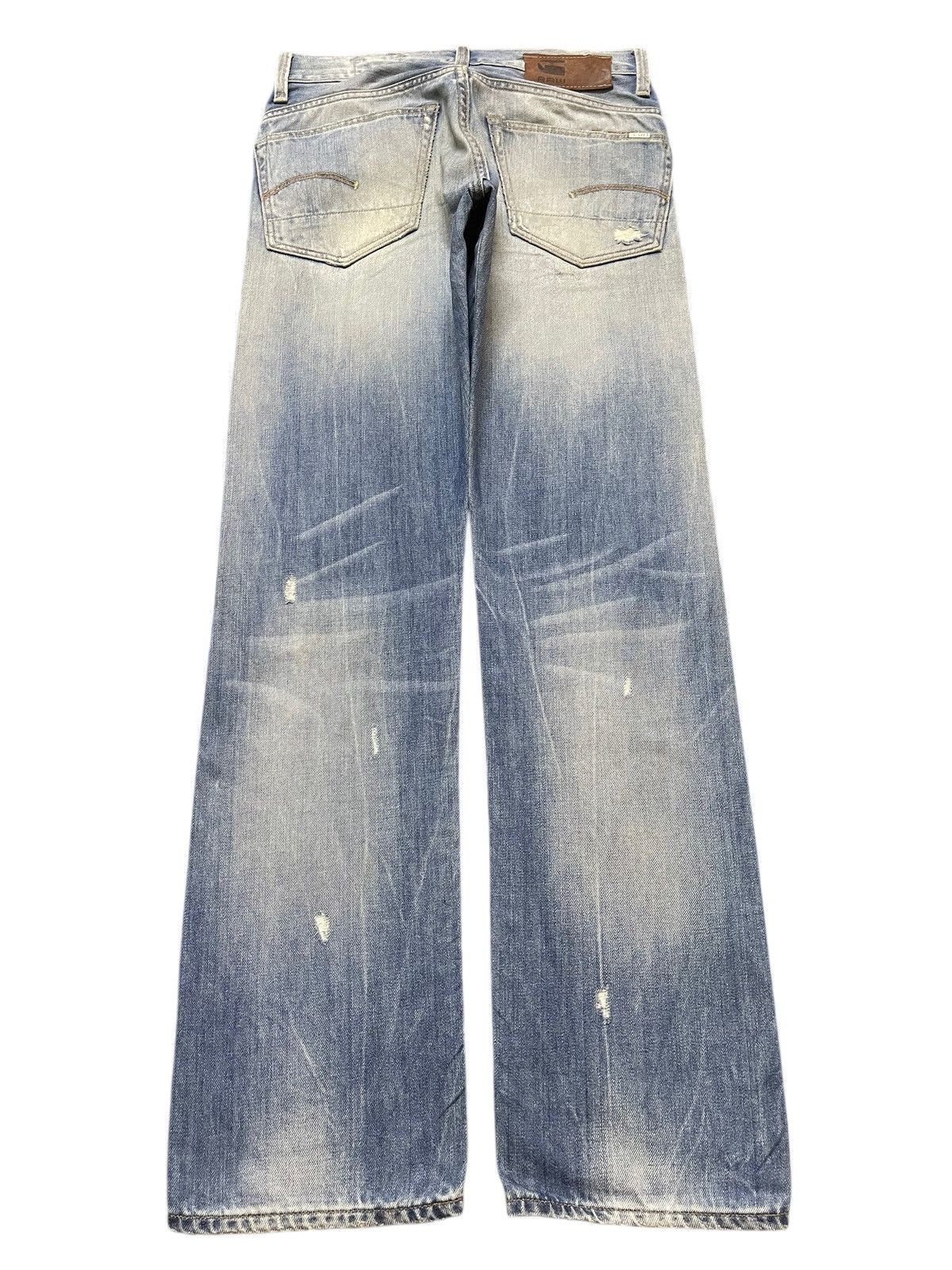 G-Star Vintage Gstar Raw Mud Faded Wash Whiskers Distressed Jeans Size US 30 / EU 46 - 2 Thumbnail