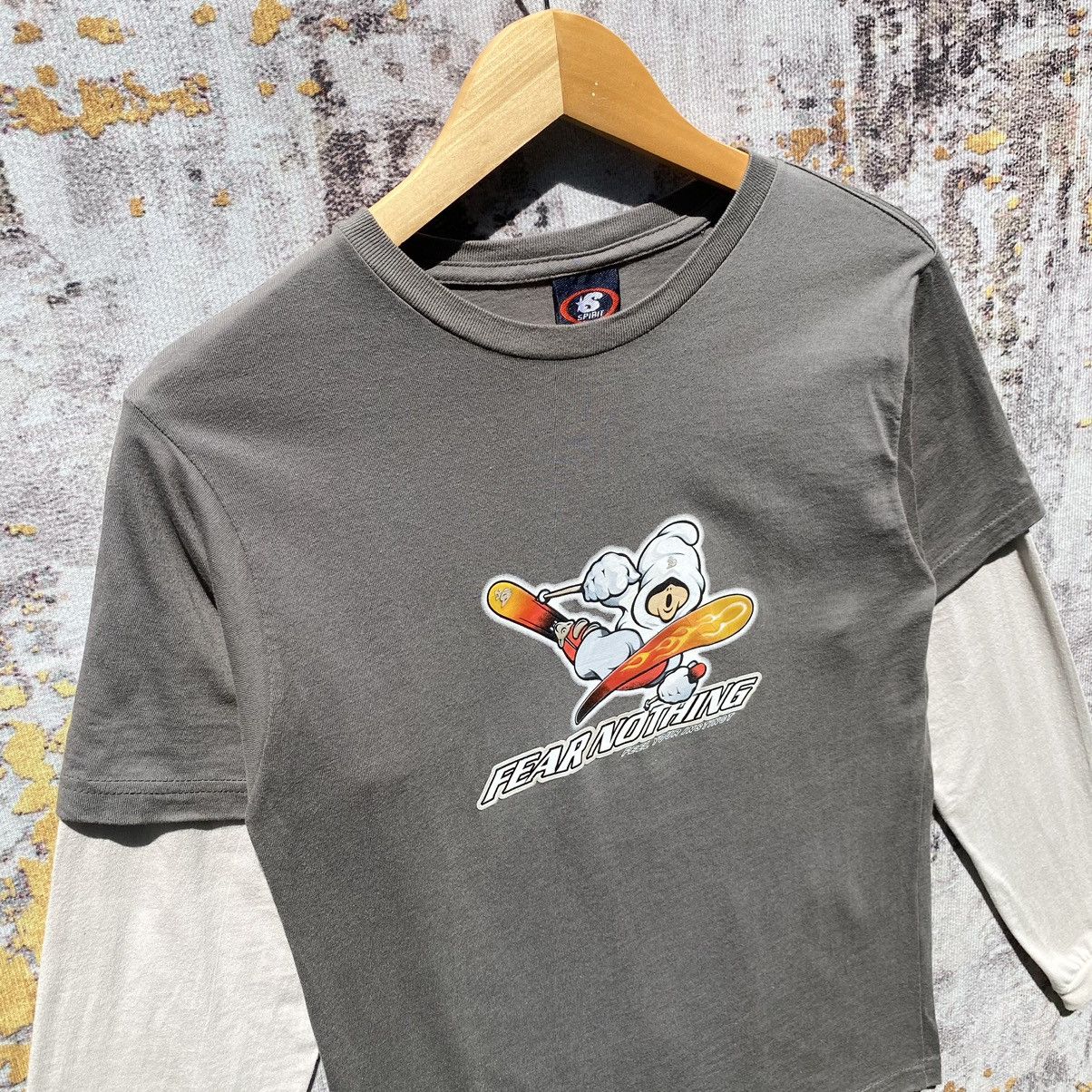 Vintage Vintage Spirit Hip Hop Graffiti Shirt Skiing Fear Nothing Size US S / EU 44-46 / 1 - 5 Thumbnail