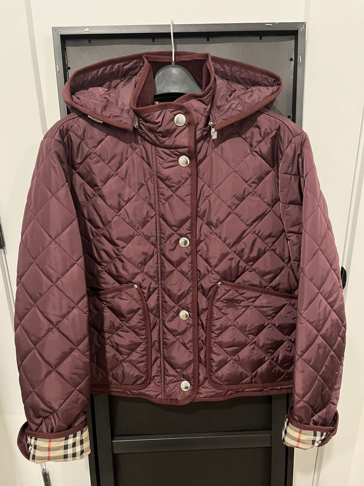 Burberry Burberry Cropped Quilted Nylon Jacket Size L / US 10 / IT 46 - 6 Thumbnail