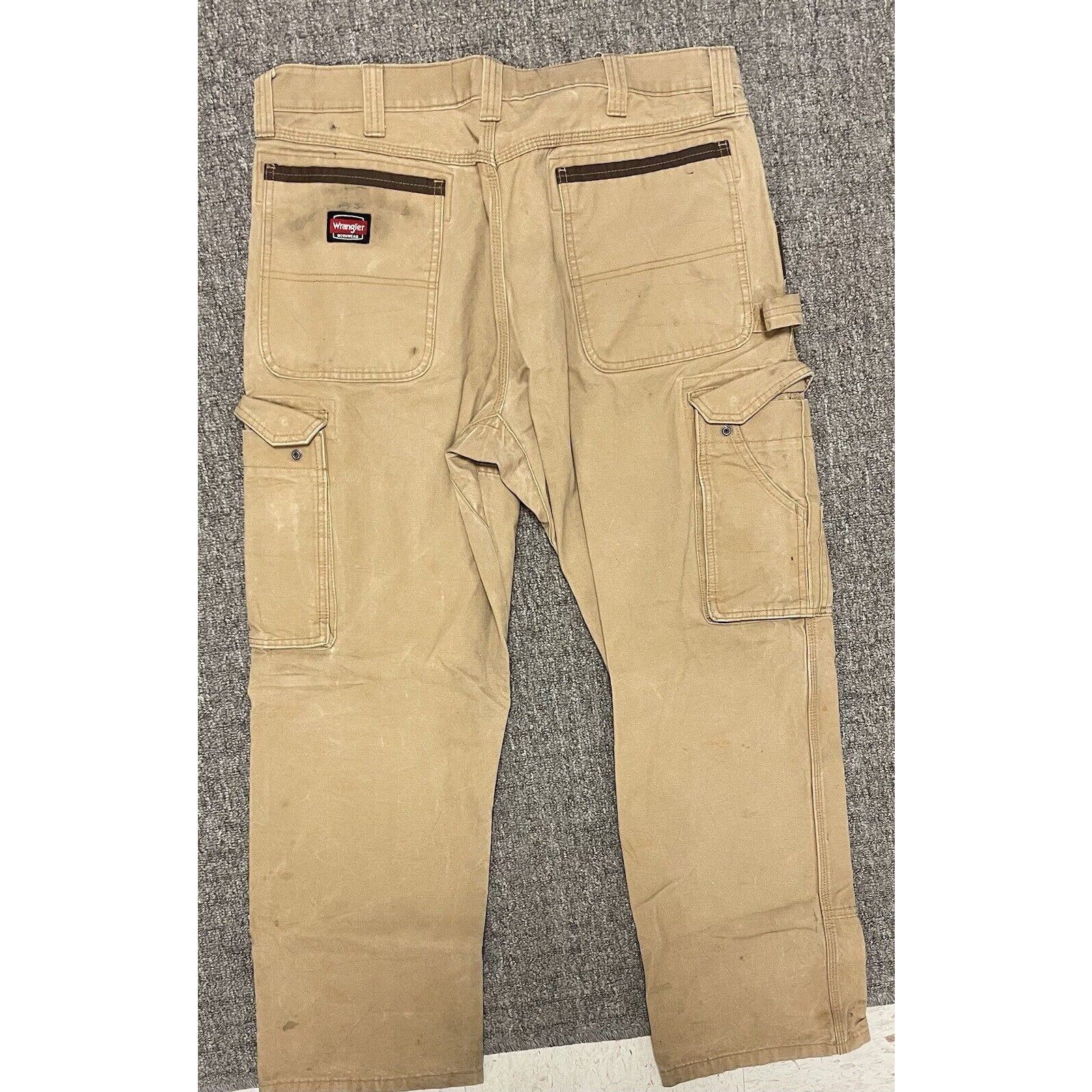Carhartt × Vintage × Wrangler Distressed Wrangler Double Knee Carpenter 36x30 Pants Size US 36 / EU 52 - 3 Thumbnail