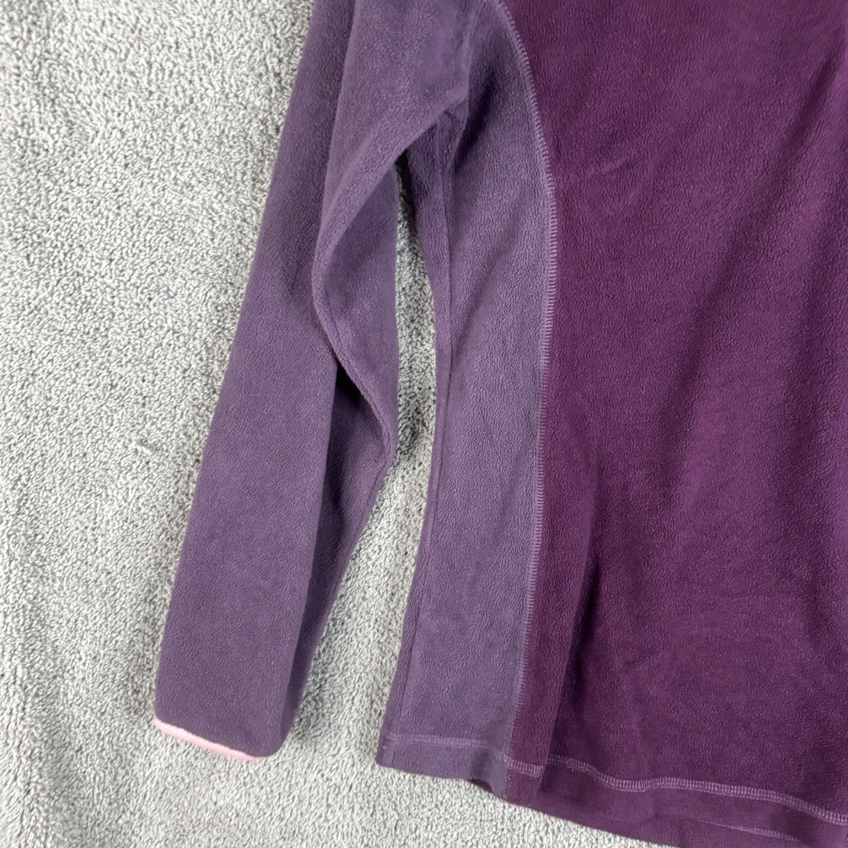Vintage Columbia Womens Medium Purple 1/4 Zip Fleece Mock Neck Hiking Pullover Shirt Size M / US 6-8 / IT 42-44 - 2 Thumbnail