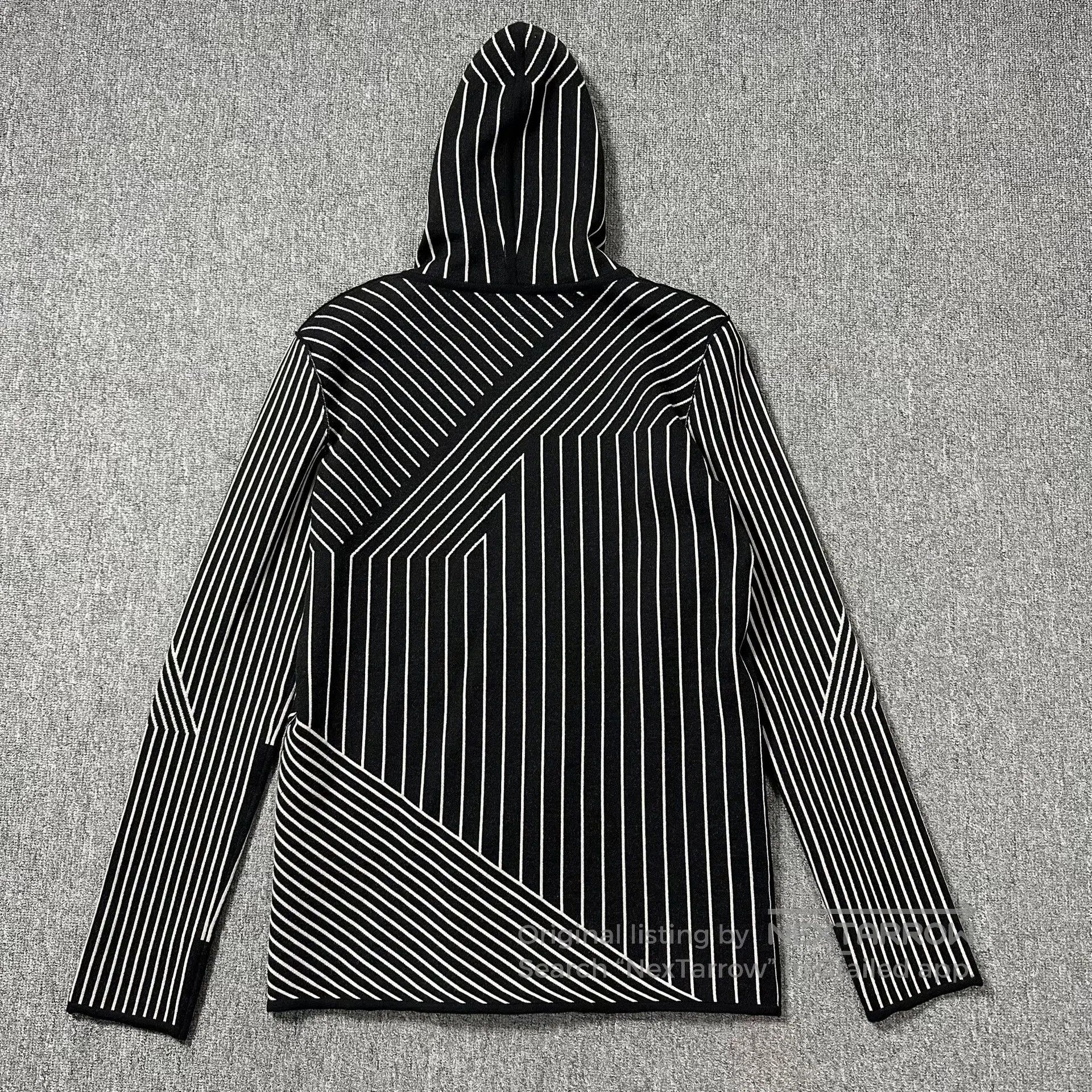 Rick Owens striped knit hooded cardigan and pants set. Size US M / EU 48-50 / 2 - 3 Thumbnail