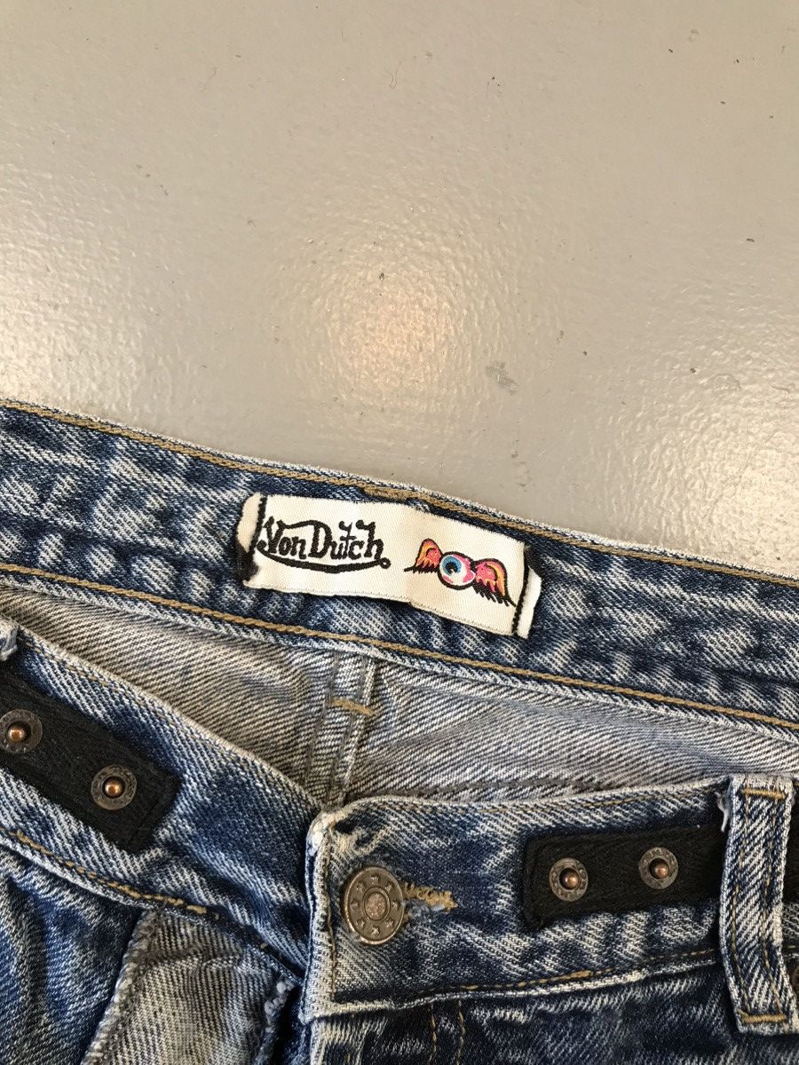 Vintage Super rare van Dutch 👀 printed spellout embroidered denim Size US 35 - 6 Thumbnail
