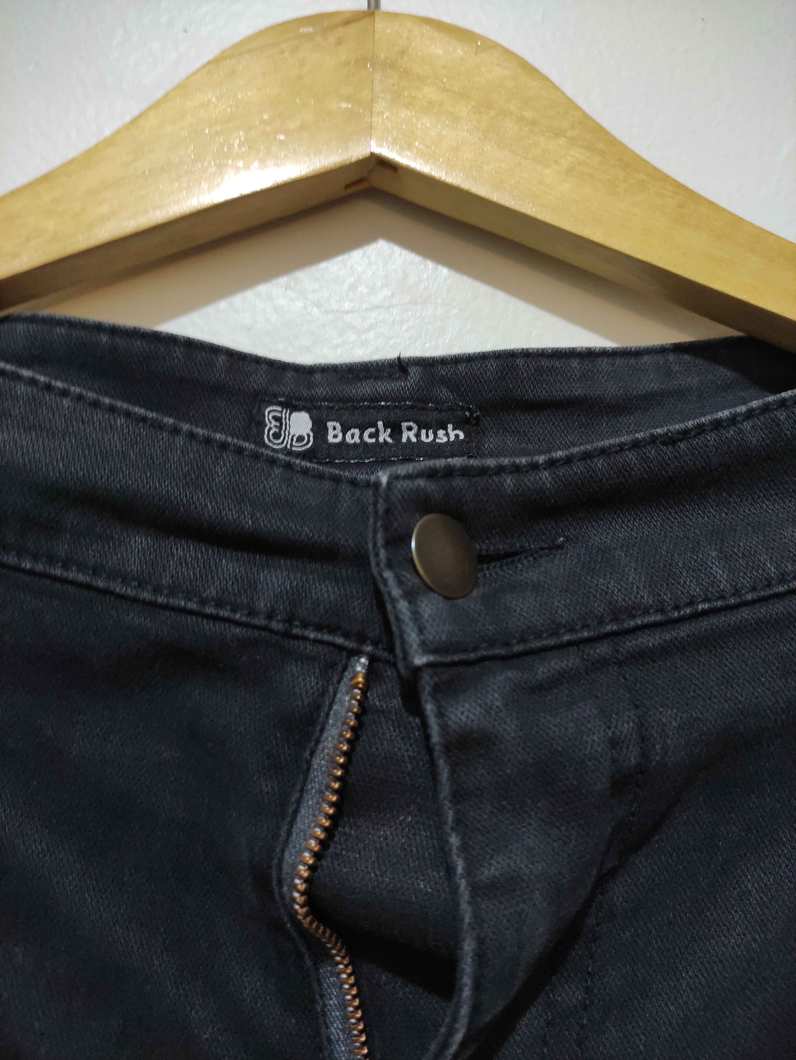 Tornado Mart BACK RUSH Black Japaneese lgb style lace up flare jeans Size US 32 / EU 48 - 6 Thumbnail