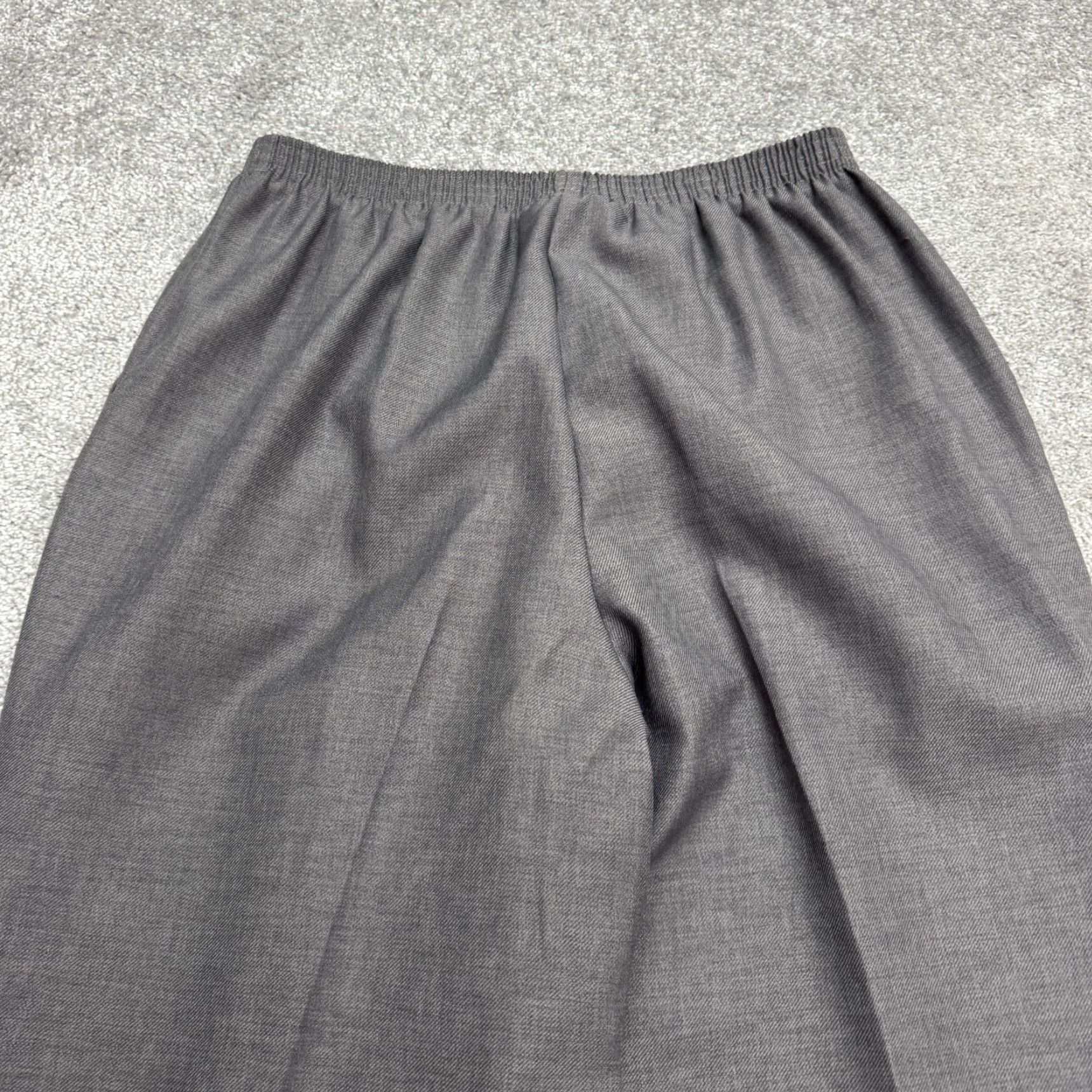 Vintage Alfred Dunner Pants Straight Leg Pull On Trouser Womens 14 Gray Elastic Waist Size 36" / US 14 / IT 50 - 4 Thumbnail