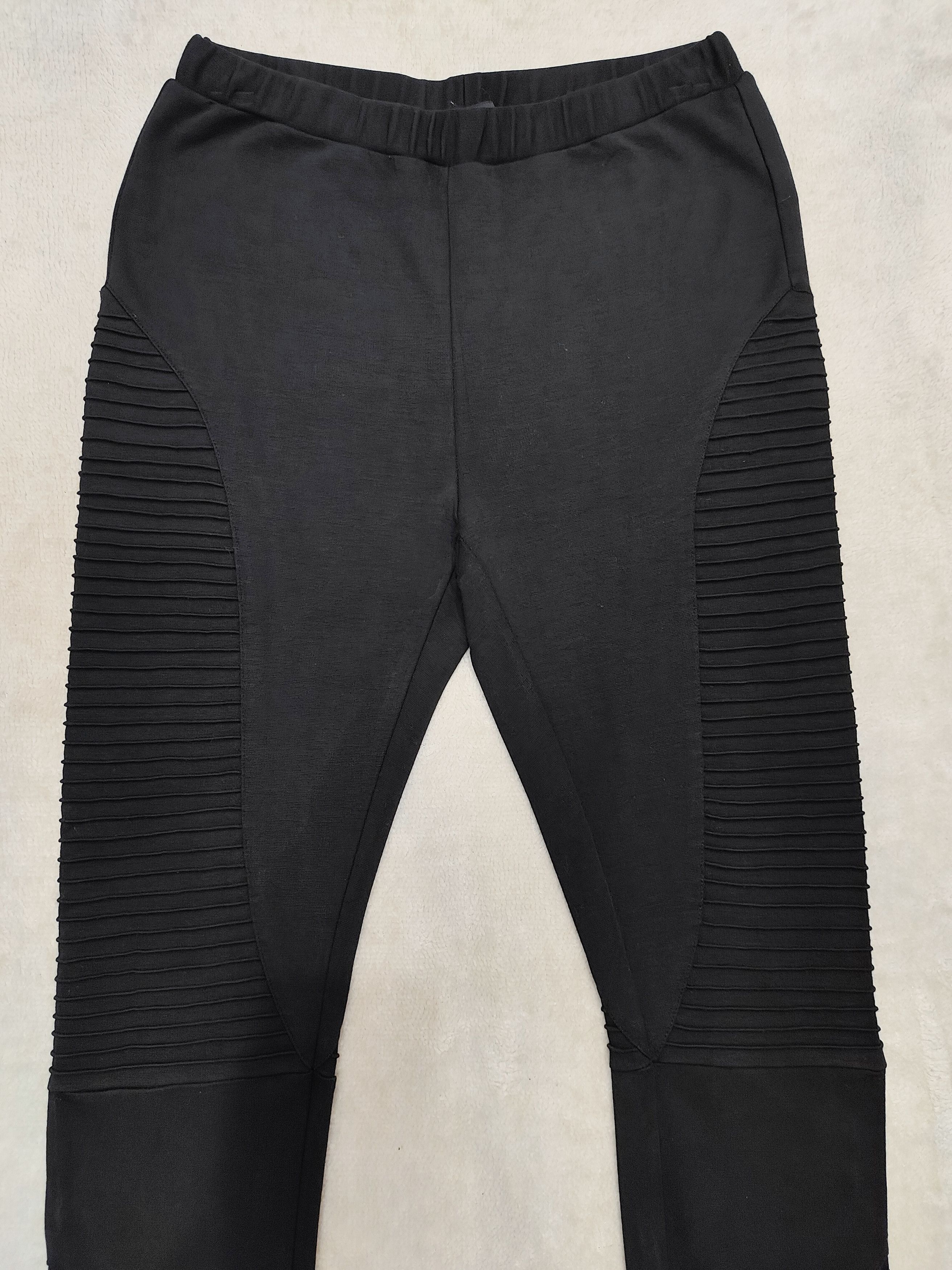 Robert Rodriguez Robert Rodriguez🔥Panelled Ribbed Moto Glam Rock Leggings Size 28" / US 6 / IT 42 - 2 Thumbnail