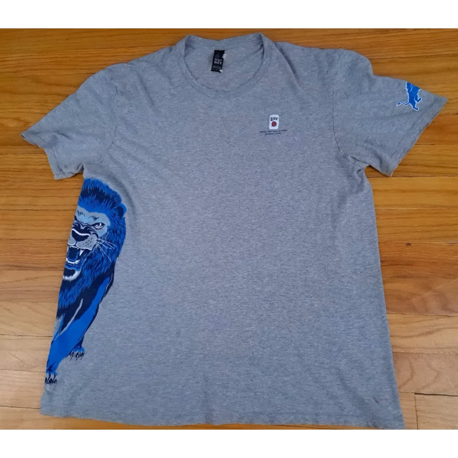Vintage Detroit Lions Miller Lite XL Draft Day T-Shirt Grey Men XL Short Sleeve Football District Shirt Size US XL / EU 56 / 4 - 3 Thumbnail