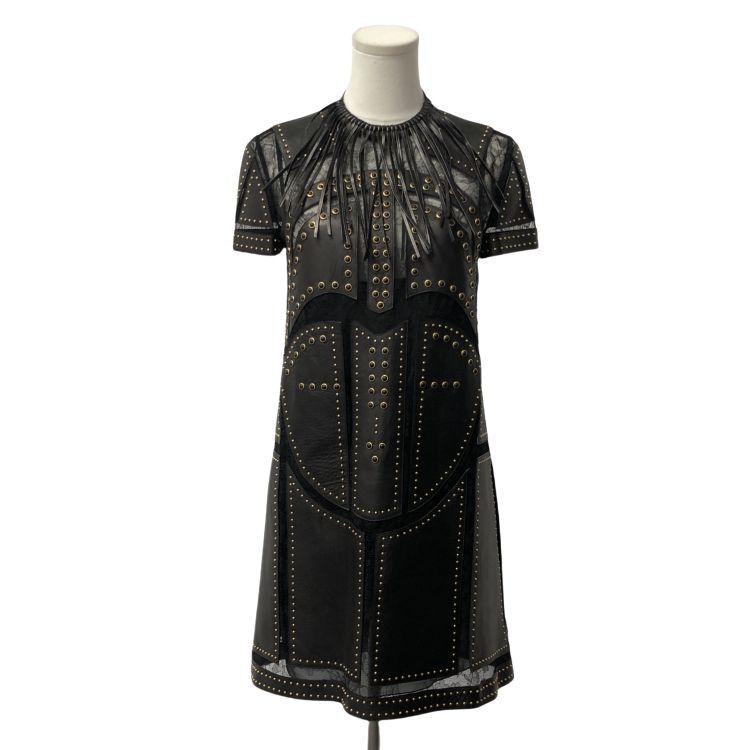 Valentino Valentino Studded Leather Lace Dress Size 42 Size M / US 6-8 / IT 42-44 - 1 Thumbnail