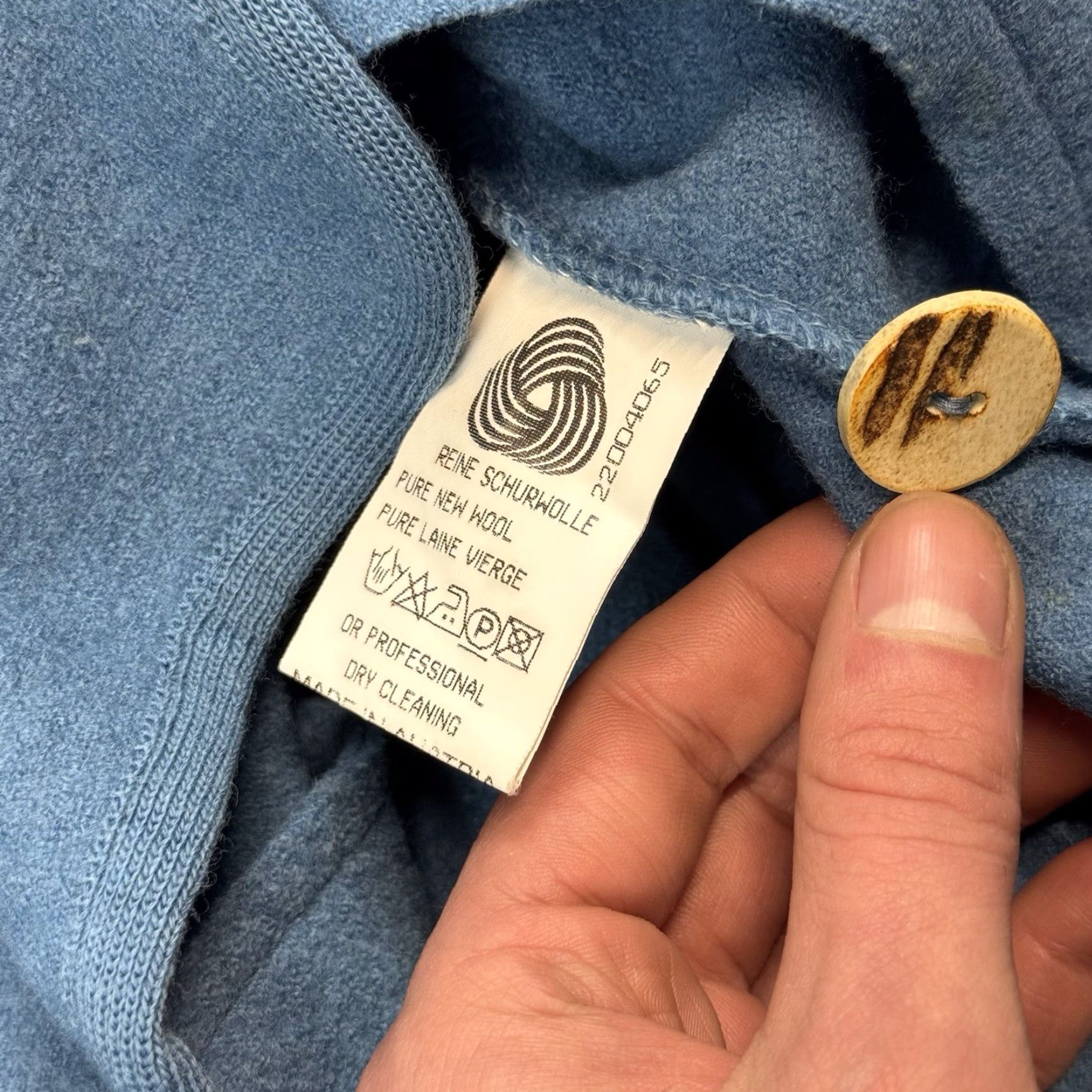 Vintage Vintage Geiger Austria Women's Wool Blazer Jacket Fall Winter Blue Size 46 Classic Casual Size L / US 10 / IT 46 - 5 Thumbnail