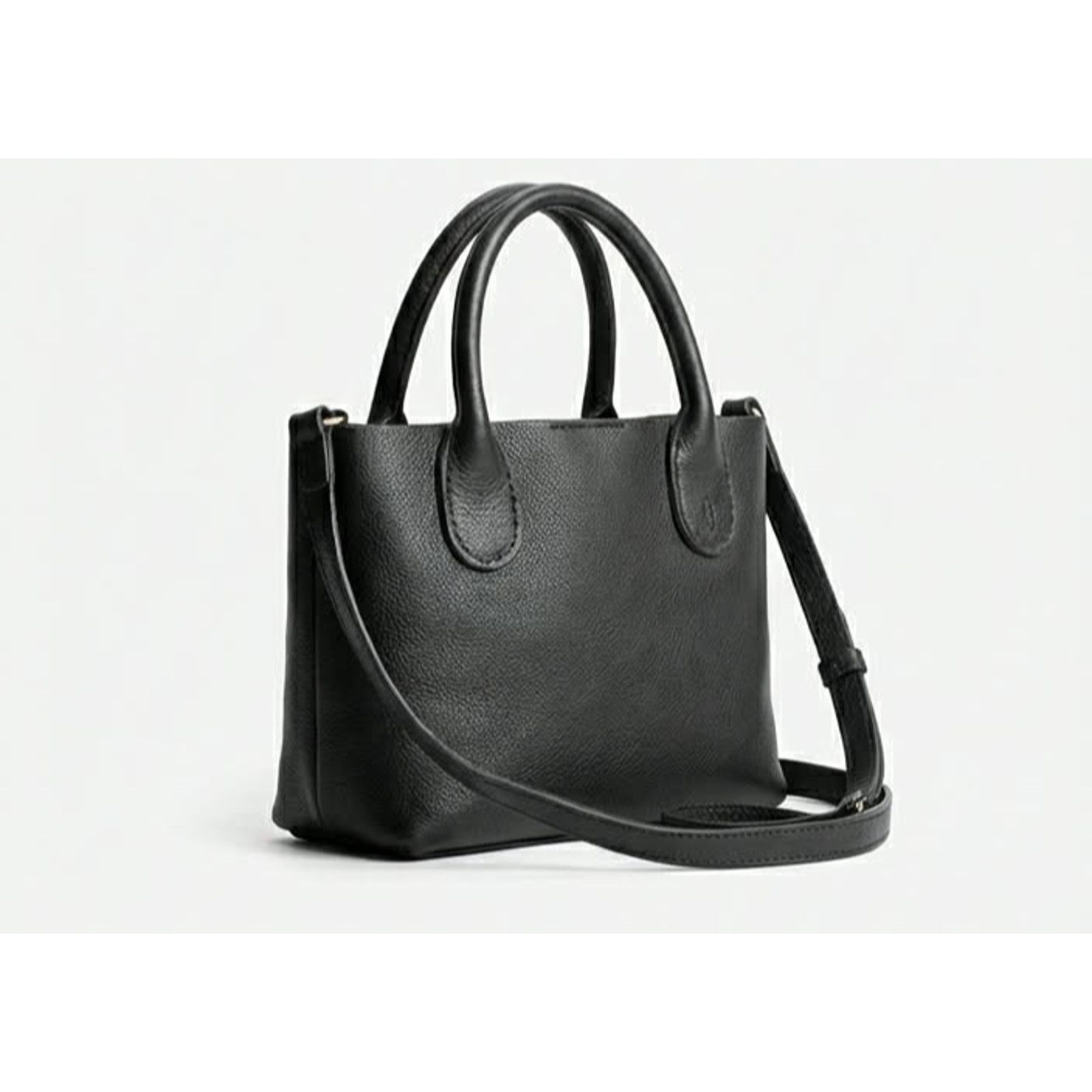 Portland Leather Portland Leather Goods Raindrop Crossbody Bag Pebbled Black Size ONE SIZE - 1 Thumbnail