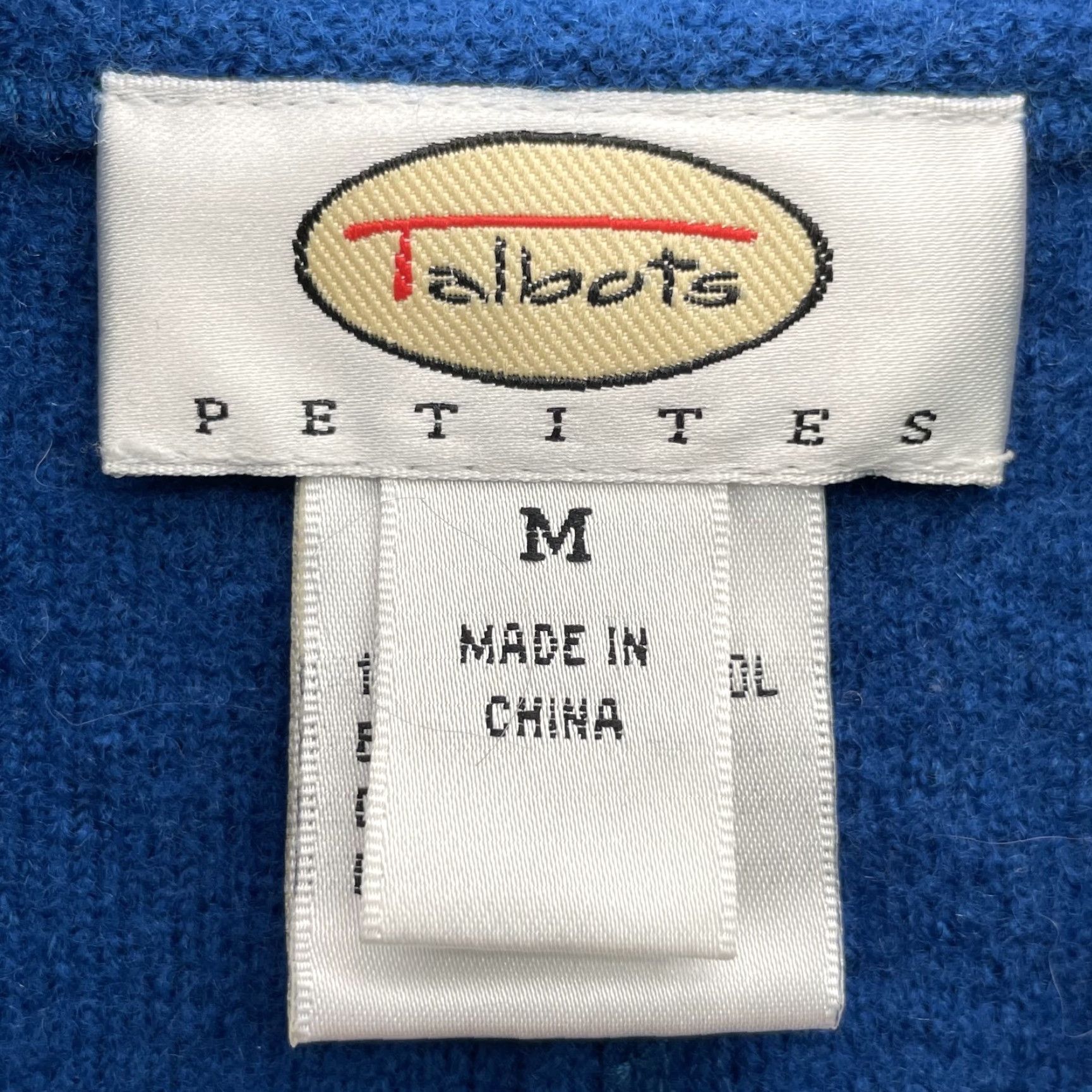 Talbots Talbots Cardigan Jacket Womens M 100% Merino Wool Blue 90s Preppy Chic Classic Outdoor Casual Business Womens Jacket Size M / US 6-8 / IT 42-44 - 3 Thumbnail