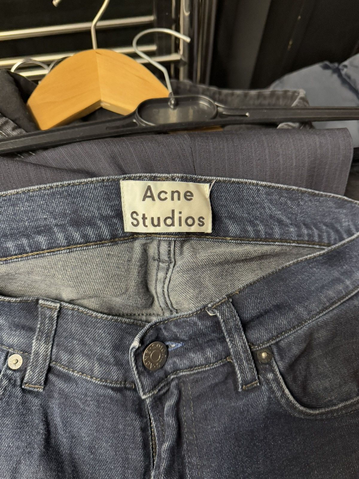 Acne Studios Acne Studios Ace Oreo Dark Wash Denim 32 x 32 Size US 32 / EU 48 - 3 Thumbnail