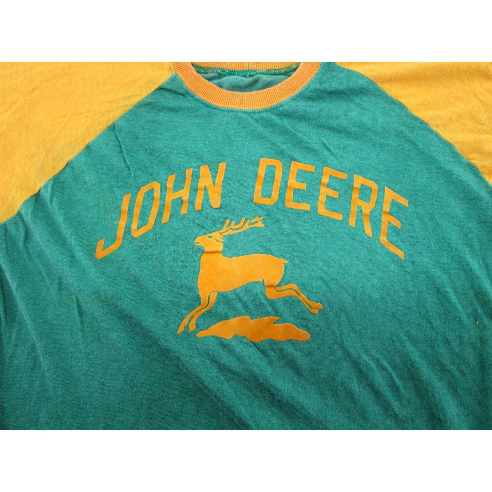 John Deere VINTAGE John Deere T-Shirt Mens Size L Green 1970s 80s Spell Out Graphic Crew Neck Cotton Short Sleeve Shirt USA Theme Size US L / EU 52-54 / 3 - 2 Thumbnail