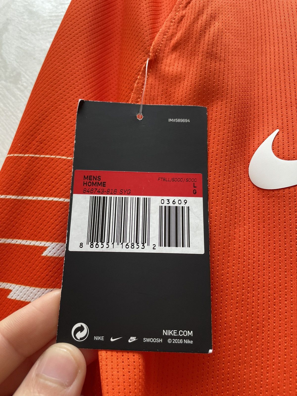 Nike New Paris PSG goalkeeper 2017 2018 player issue jersey shirt Size US L / EU 52-54 / 3 - 5 Thumbnail