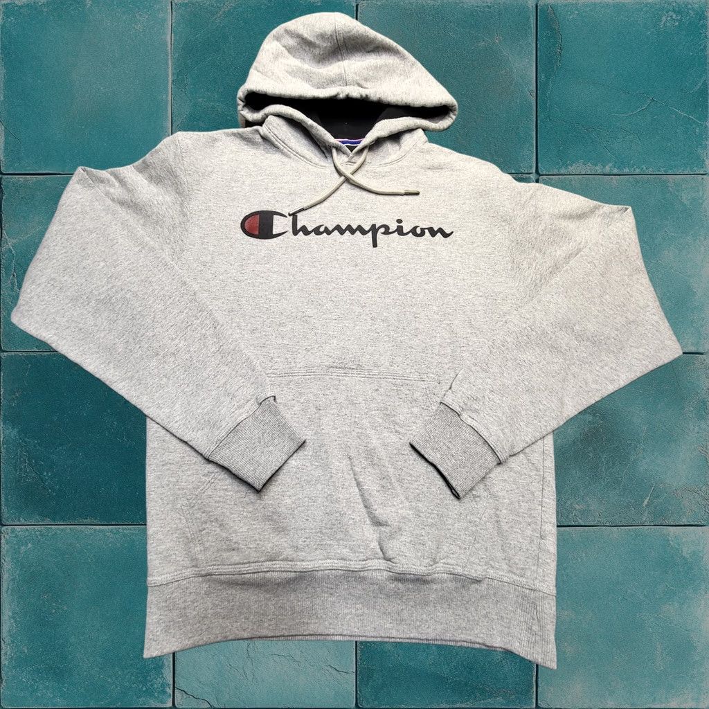 Champion Hoodie Mens S Gray Long Sleeve Pullover Sweatshirt, Men's