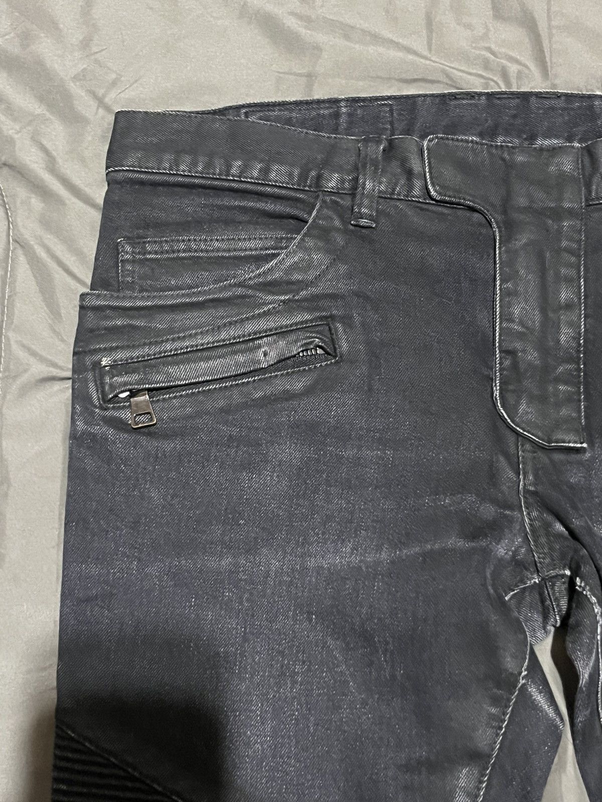 Balmain Black Balmain Biker Denim Size US 34 / EU 50 - 4 Thumbnail