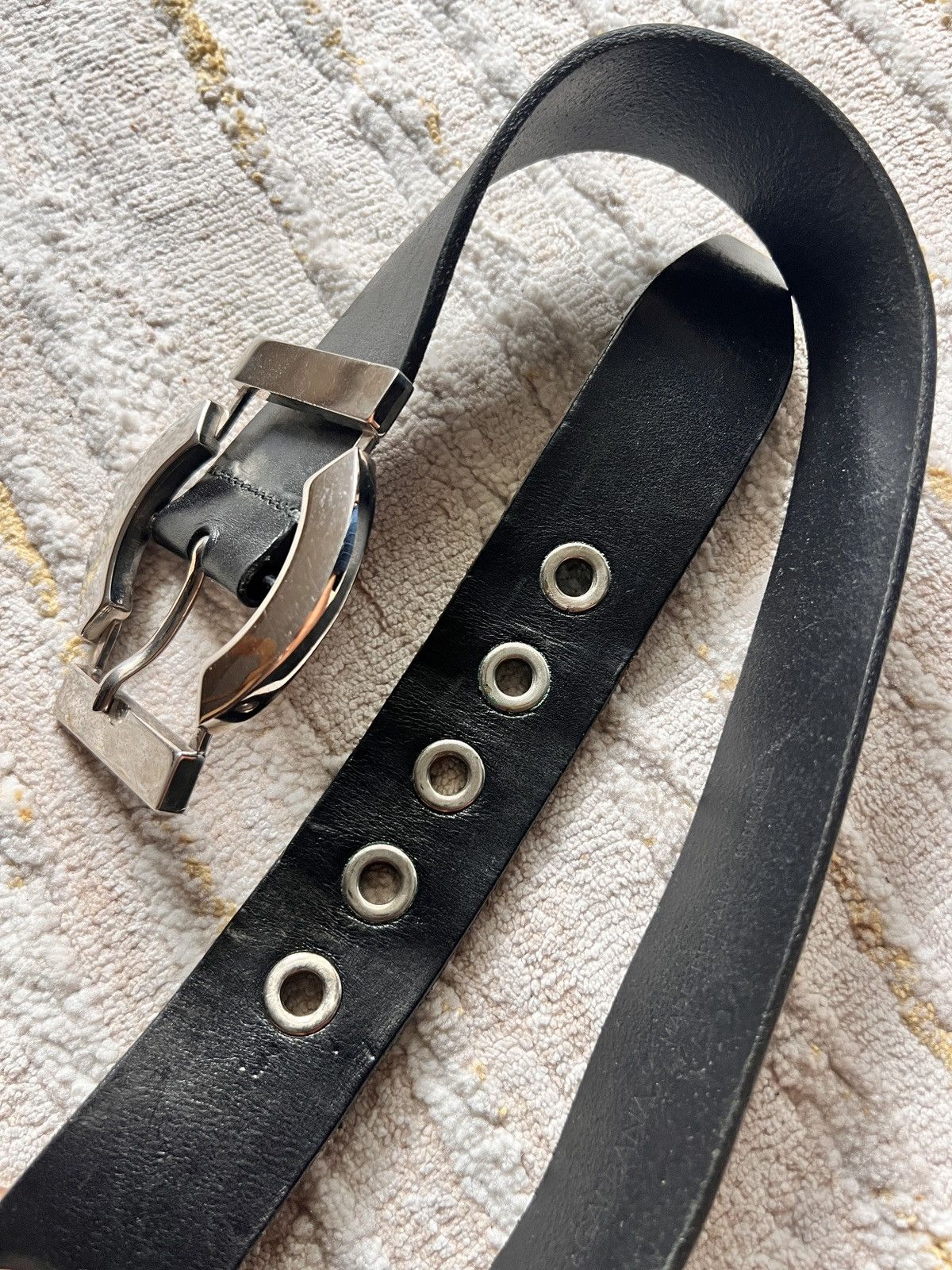 Dolce & Gabbana Dolce & Gabana Made in Italy Black Leather Belt Size 34 - 3 Thumbnail