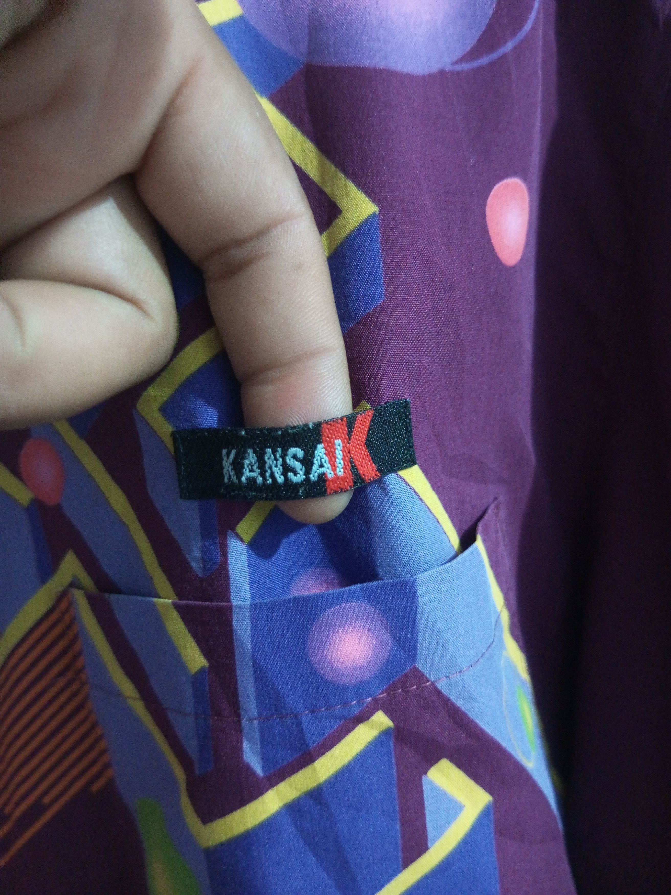 Vintage Kansai Yamamoto abstrak long sleeve shirt