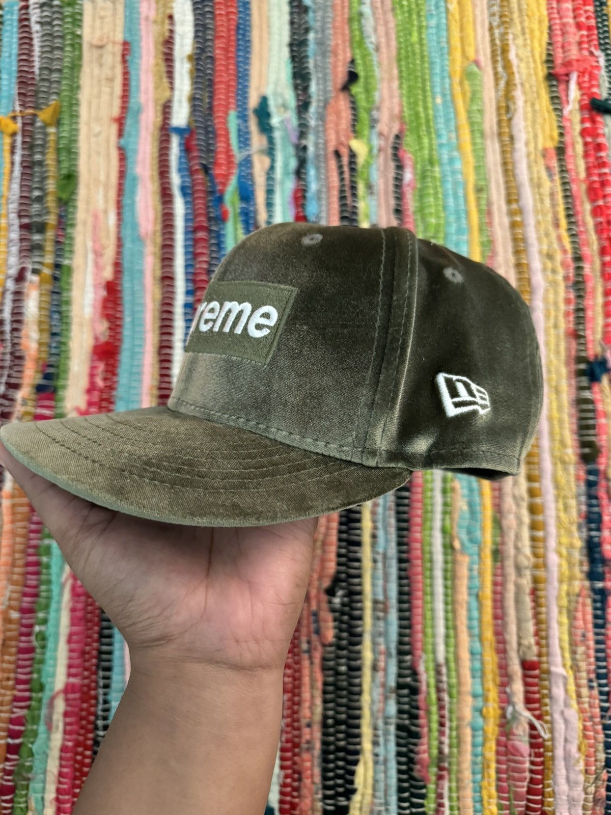 New Era × Supreme 2022 Supreme Velour Box Logo Fitted Size ONE SIZE - 5 Thumbnail