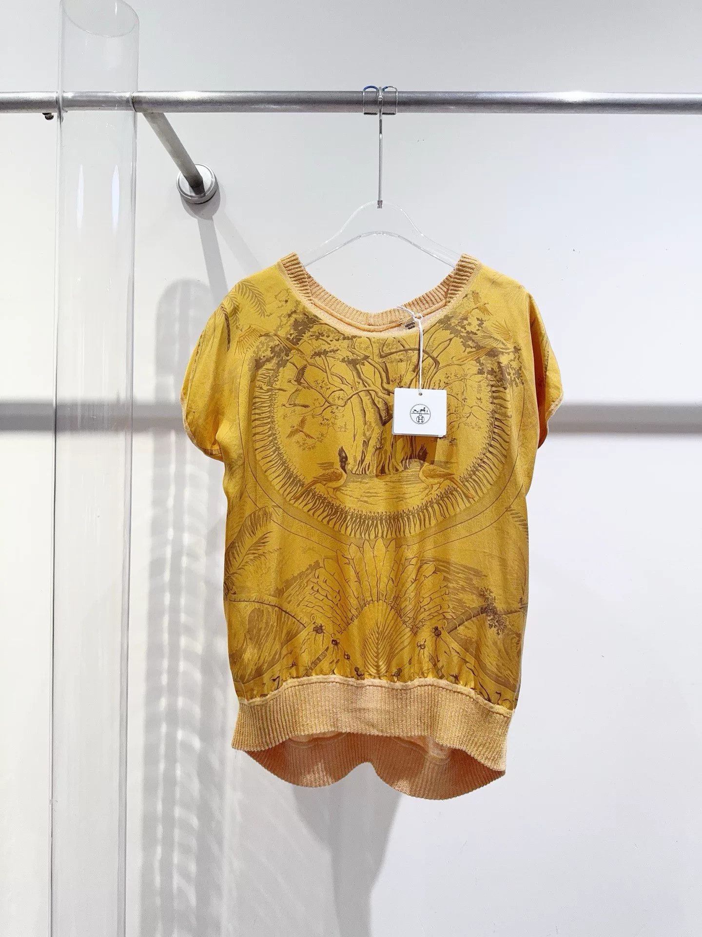 Hermes Hermes Silk-Linen Short Sleeve Top Size US S / EU 44-46 / 1 - 1 Thumbnail