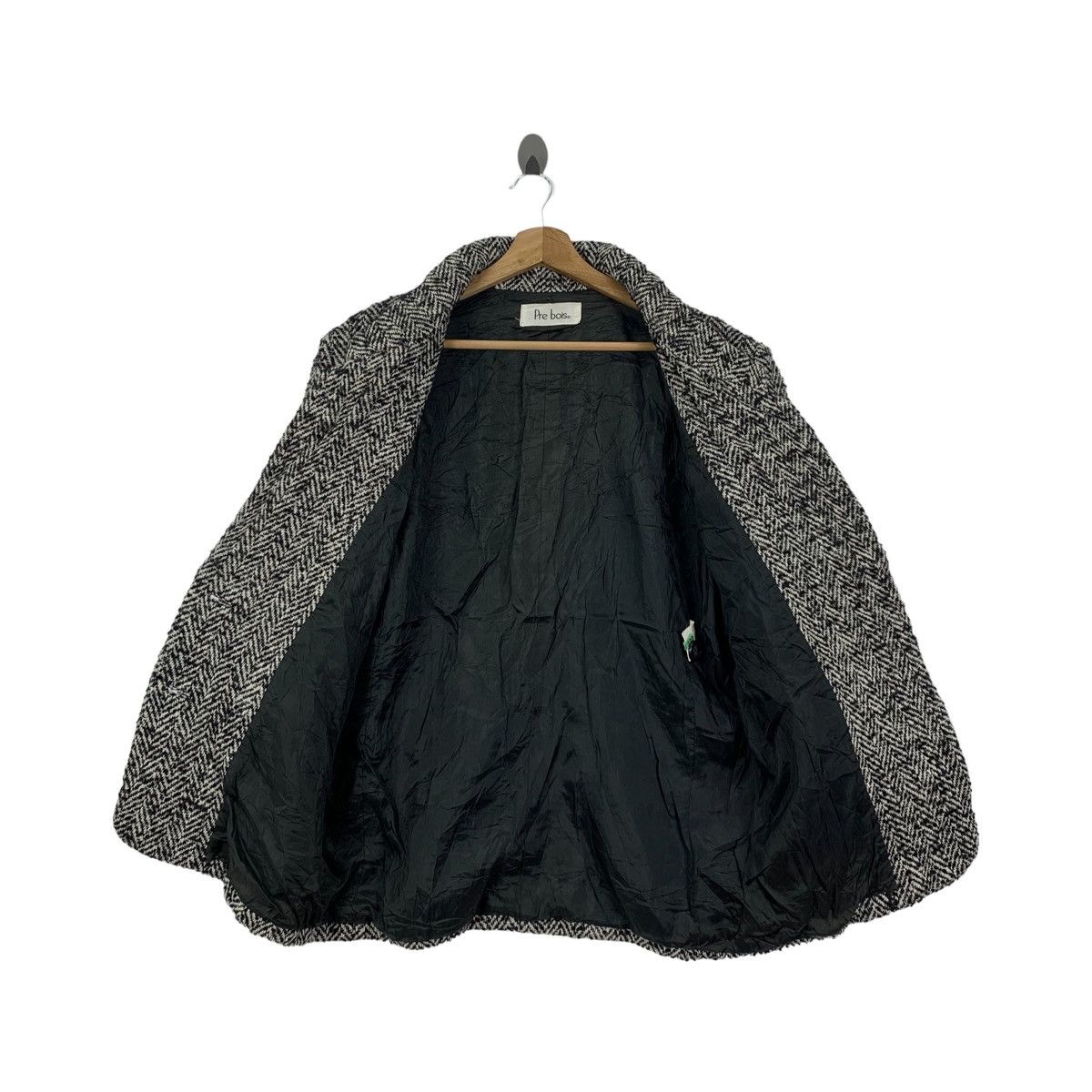 Japanese Brand Vintage PRE BOIS Japanese Brand Herringbone Wool Blazer Coat Size M / US 6-8 / IT 42-44 - 3 Thumbnail