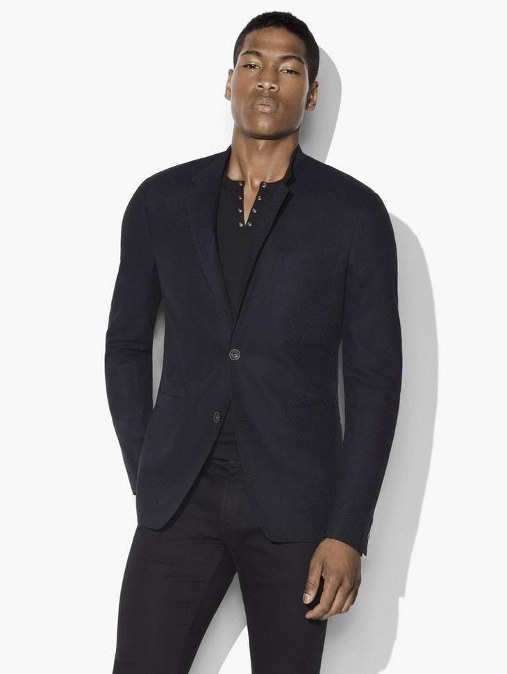 John Varvatos Thompson leopard jacquard jacket 38 Size US M / EU 48-50 / 2 - 1 Thumbnail