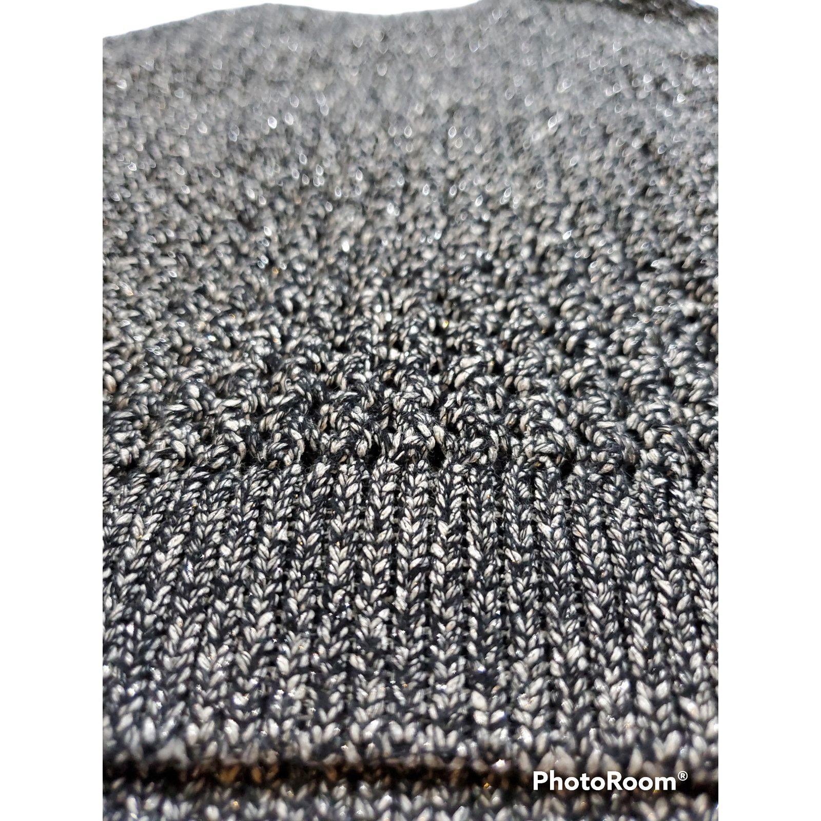 Lucky Brand Lucky Brand | Sparkly Black & White Open Weave Sweater | Med Size M / US 6-8 / IT 42-44 - 5 Thumbnail