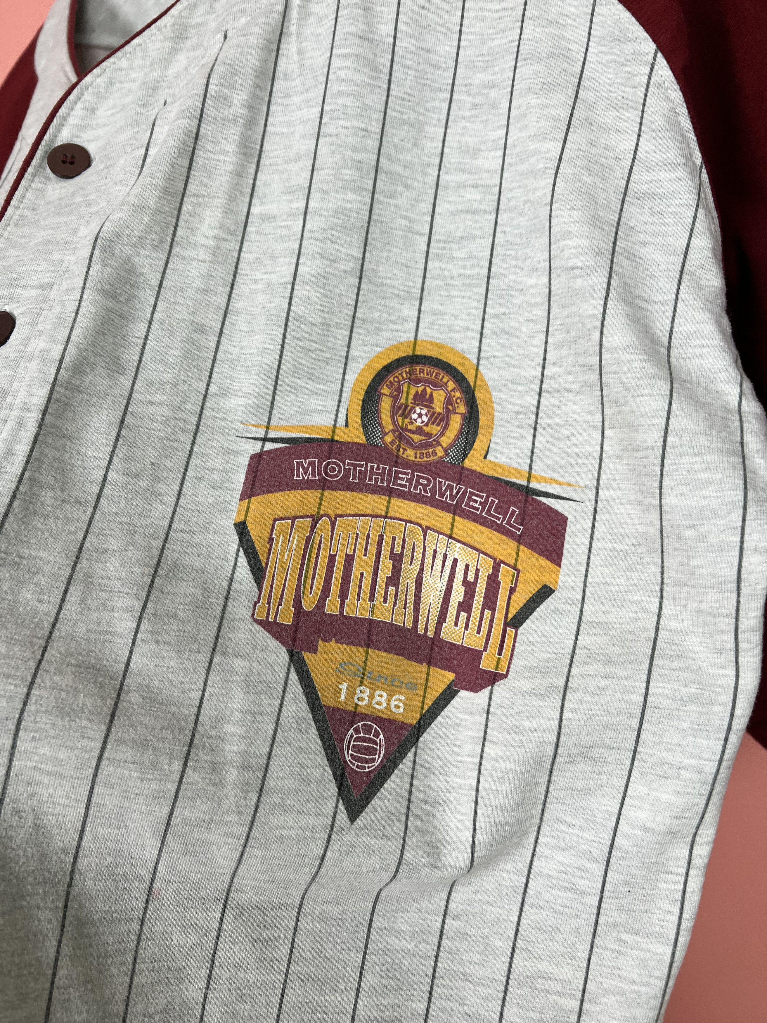 Vintage Motherwell football club soccer jersey shirt button up Size US M / EU 48-50 / 2 - 2 Thumbnail