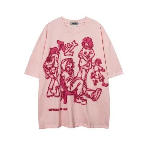 Other Streetwear Funny Anime Cartoon Graphic Oversized T-Shirt y2k Size US L / EU 52-54 / 3 - 1 Thumbnail