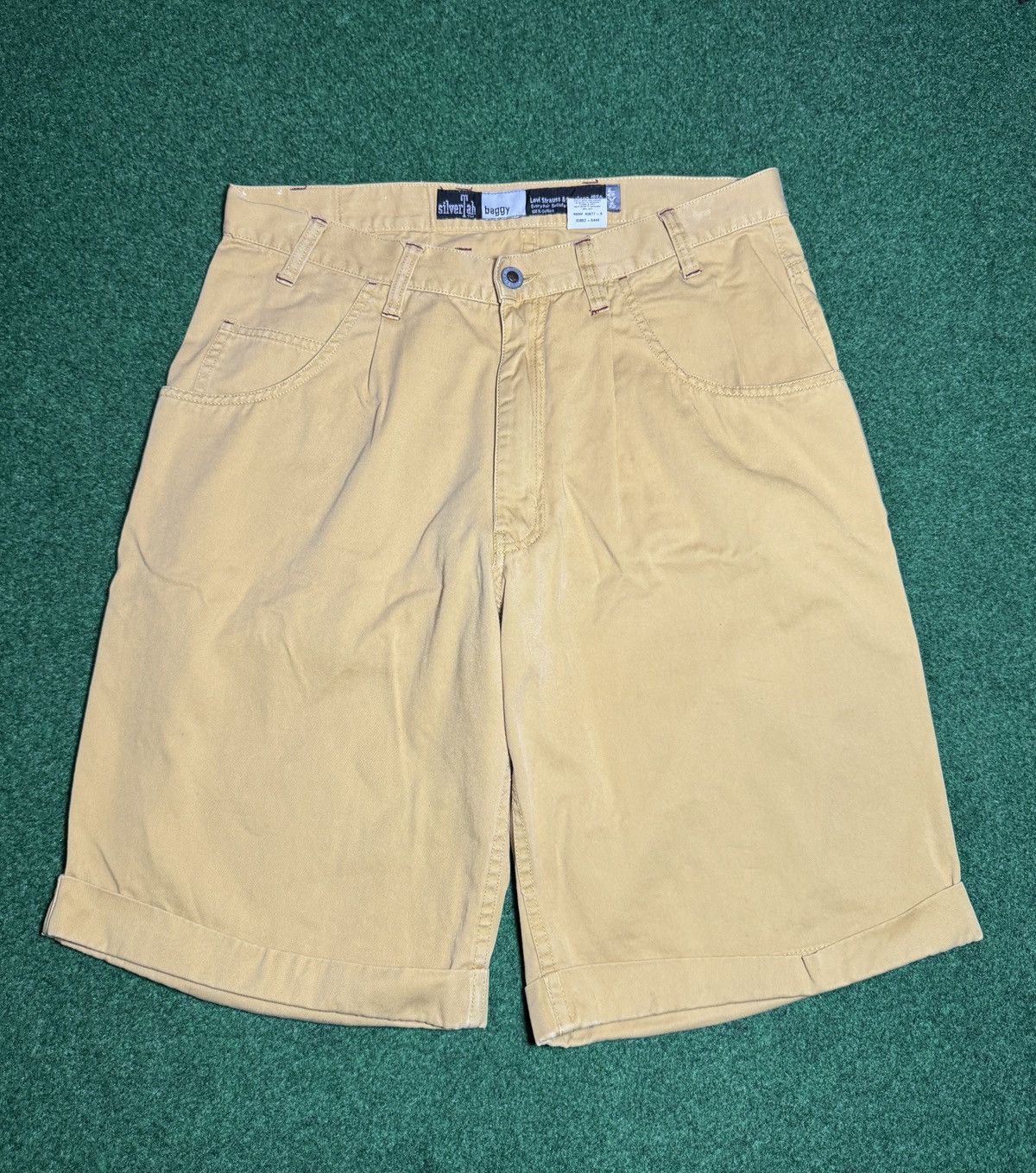 Levi's Vtg 90s Levi’s Silvertab Baggy Yellow Skater Grunge Shorts Size US 34 / EU 50 - 2 Thumbnail