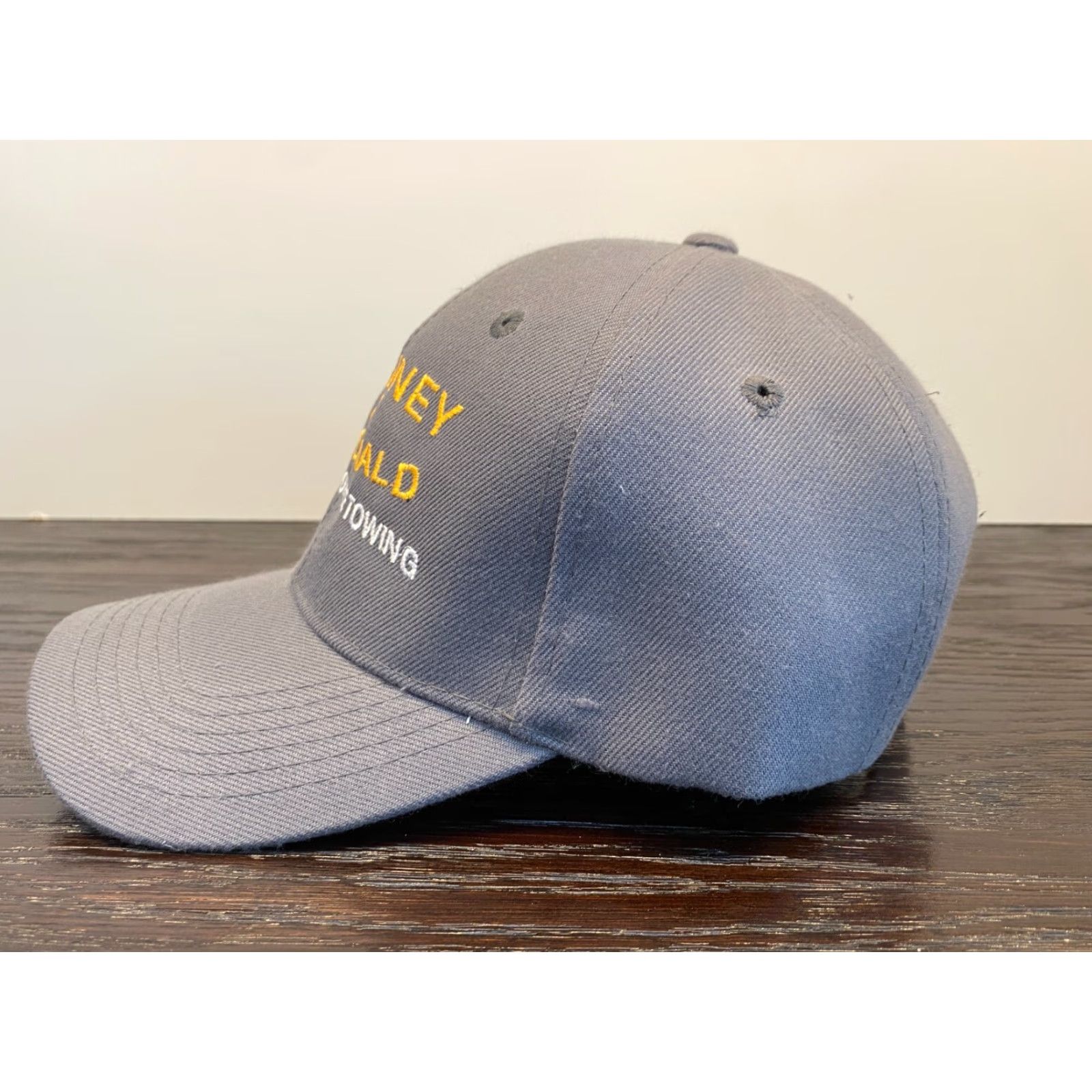 Vintage Police Towing Hat Adult One Size Gray Snapback Twill Logo Swanney McDonald Cops Size ONE SIZE - 4 Thumbnail