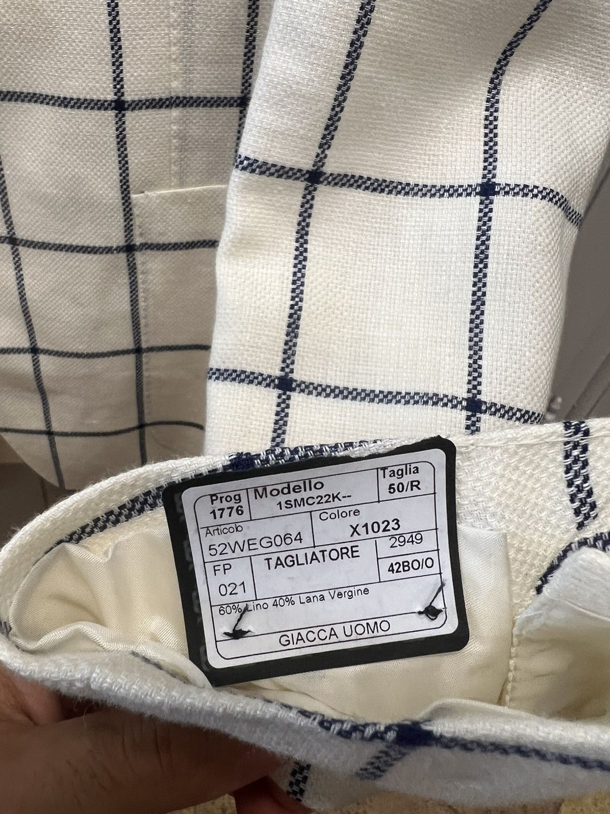 Tagliatore Tagliatore Blazer Linen/Virgin Wool Size 40R - 6 Thumbnail