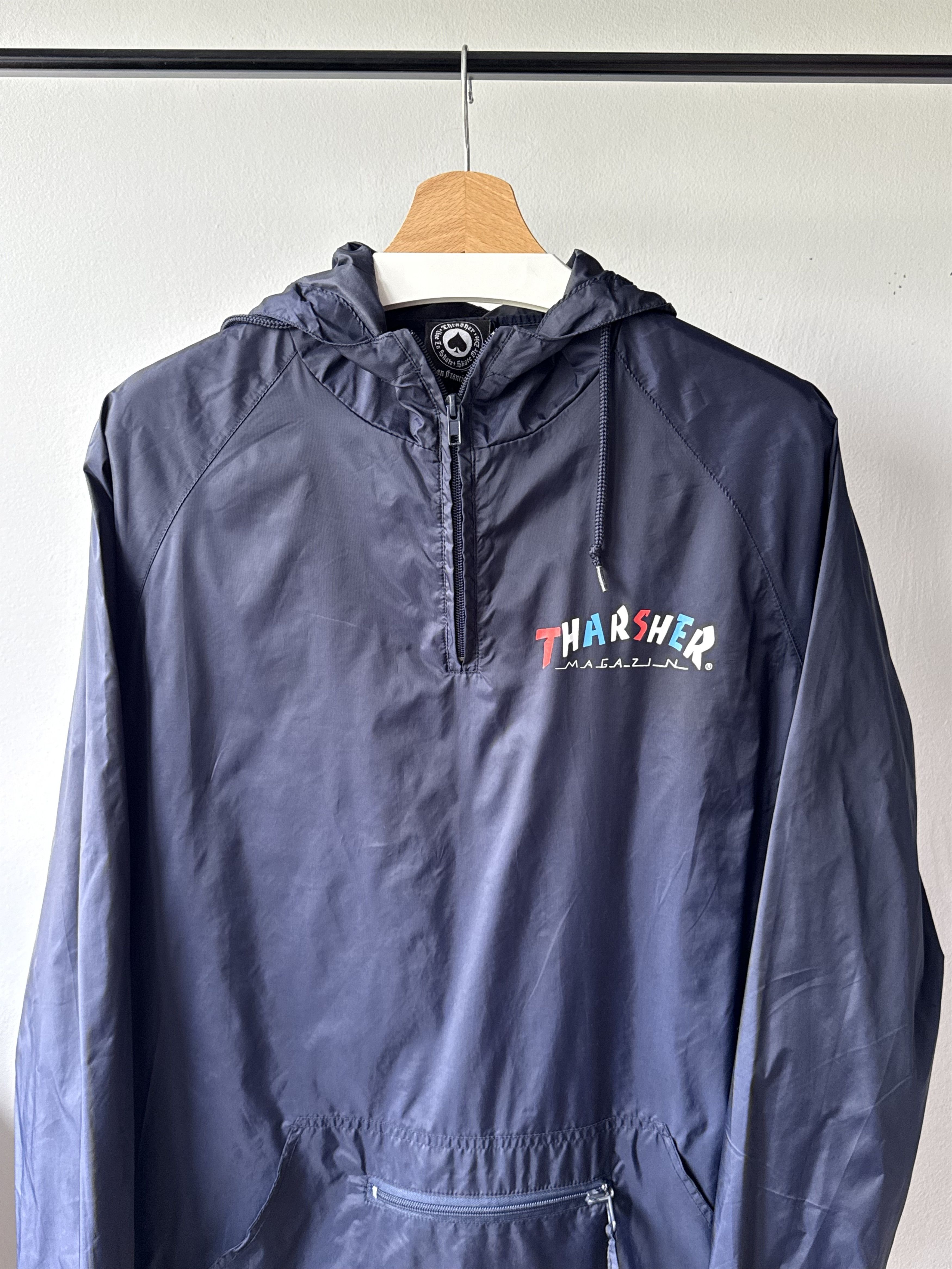Parra × Thrasher 2017 Thrasher x Parra "Copie" Knock Off Navy Anorak Jacket Size US M / EU 48-50 / 2 - 3 Thumbnail