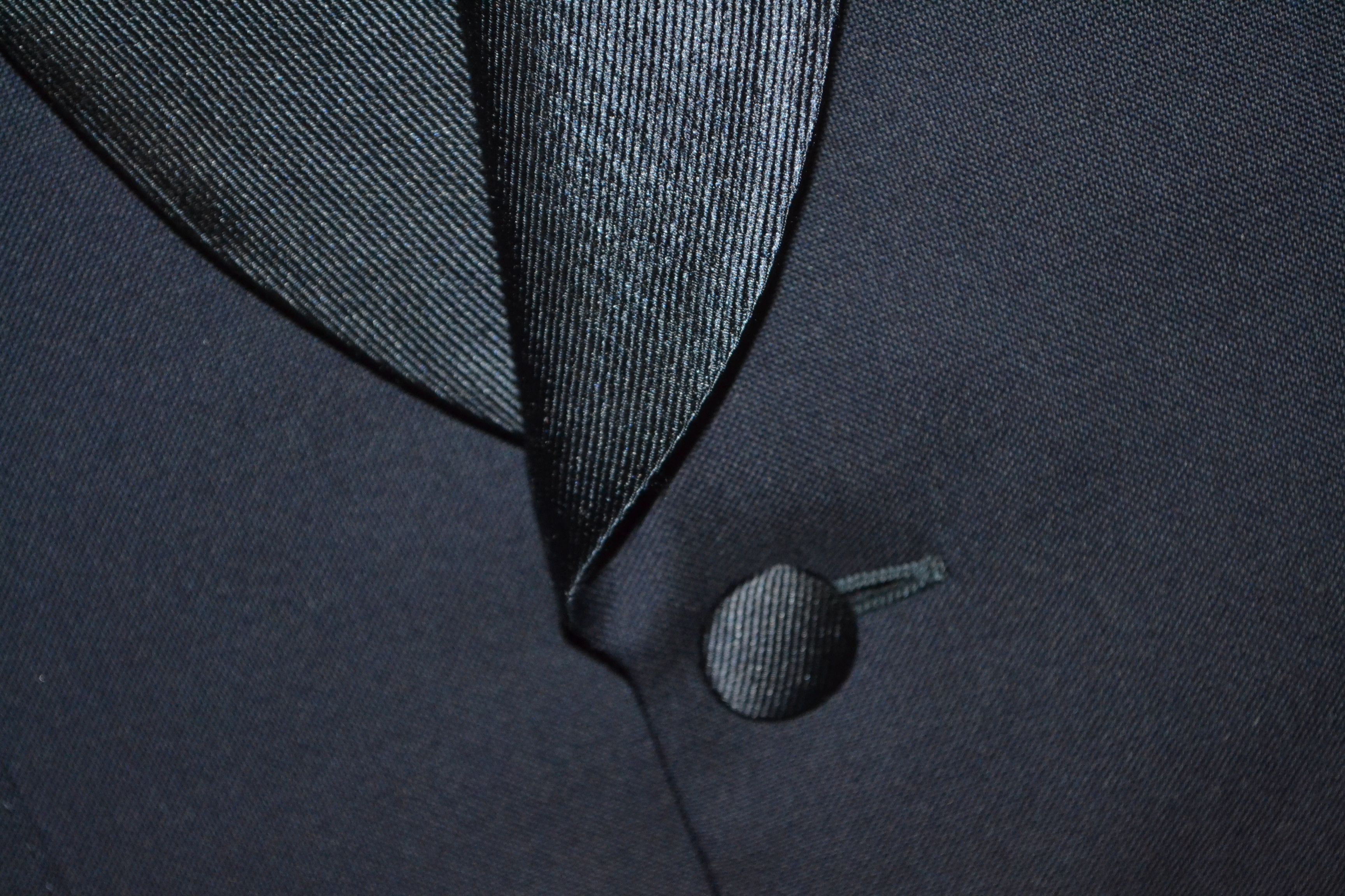 Suitsupply SUITSUPPLY Havana Shawl Int Slim Cut Blazer 36S Tuxedo Navy Size 36S - 4 Thumbnail