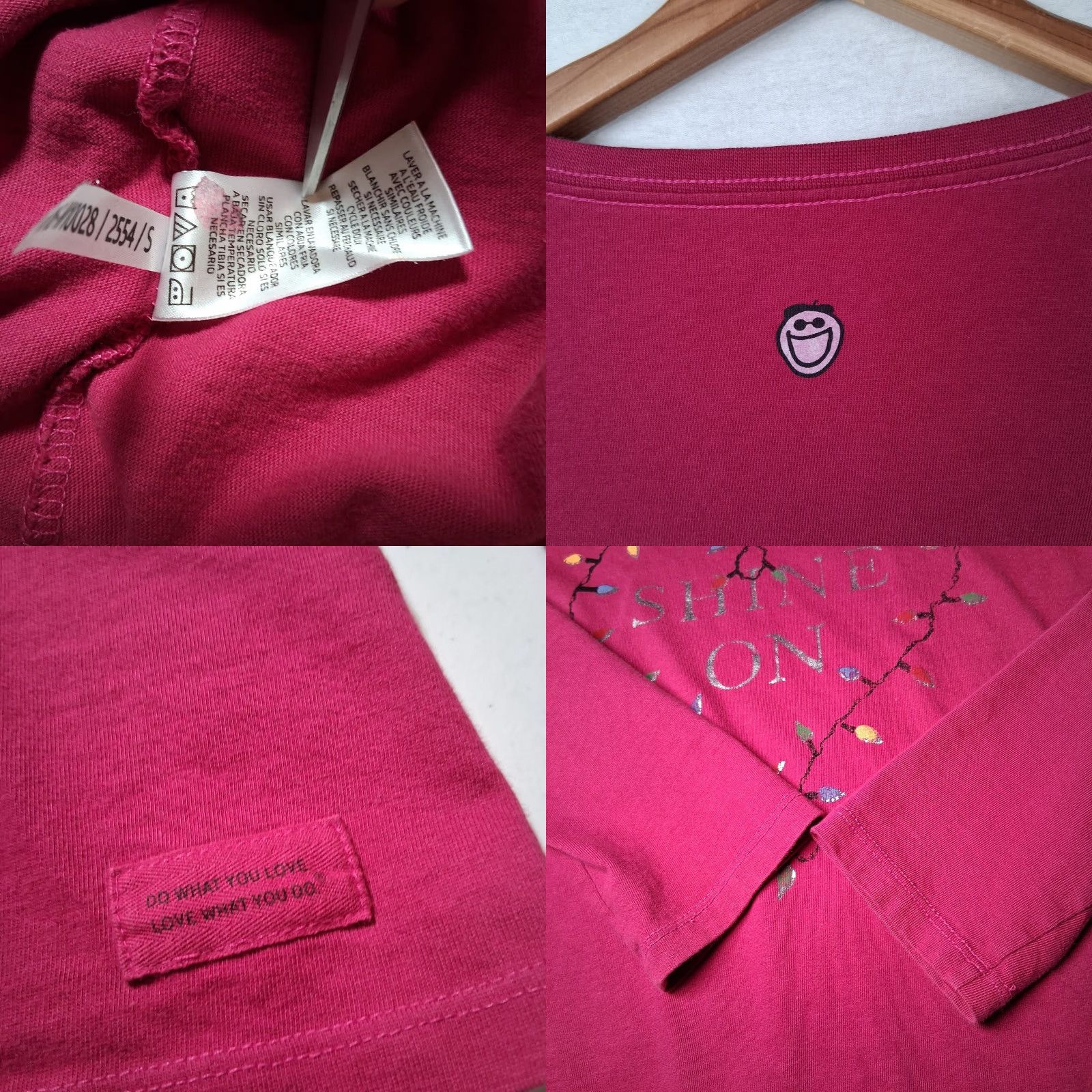 Life is Good Life is Good Shirt Women S Pink Shine On Christmas Diwali Festive String Lights Love Good Vibes T-Shirt Size S / US 4 / IT 40 - 8 Thumbnail