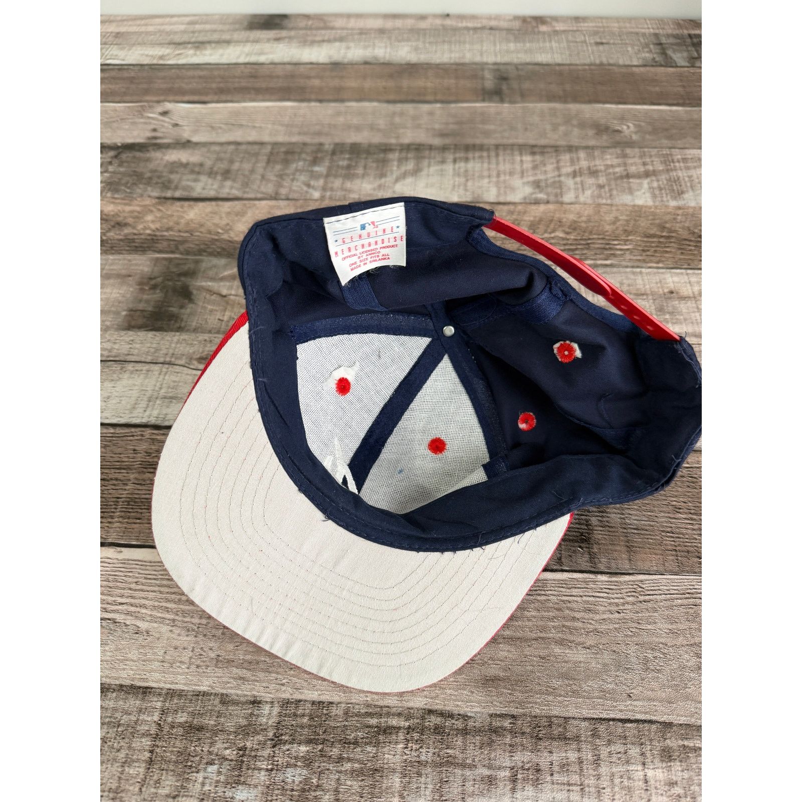 MLB Vintage Atlanta Braves Snapback Baseball Hat Size ONE SIZE - 6 Thumbnail