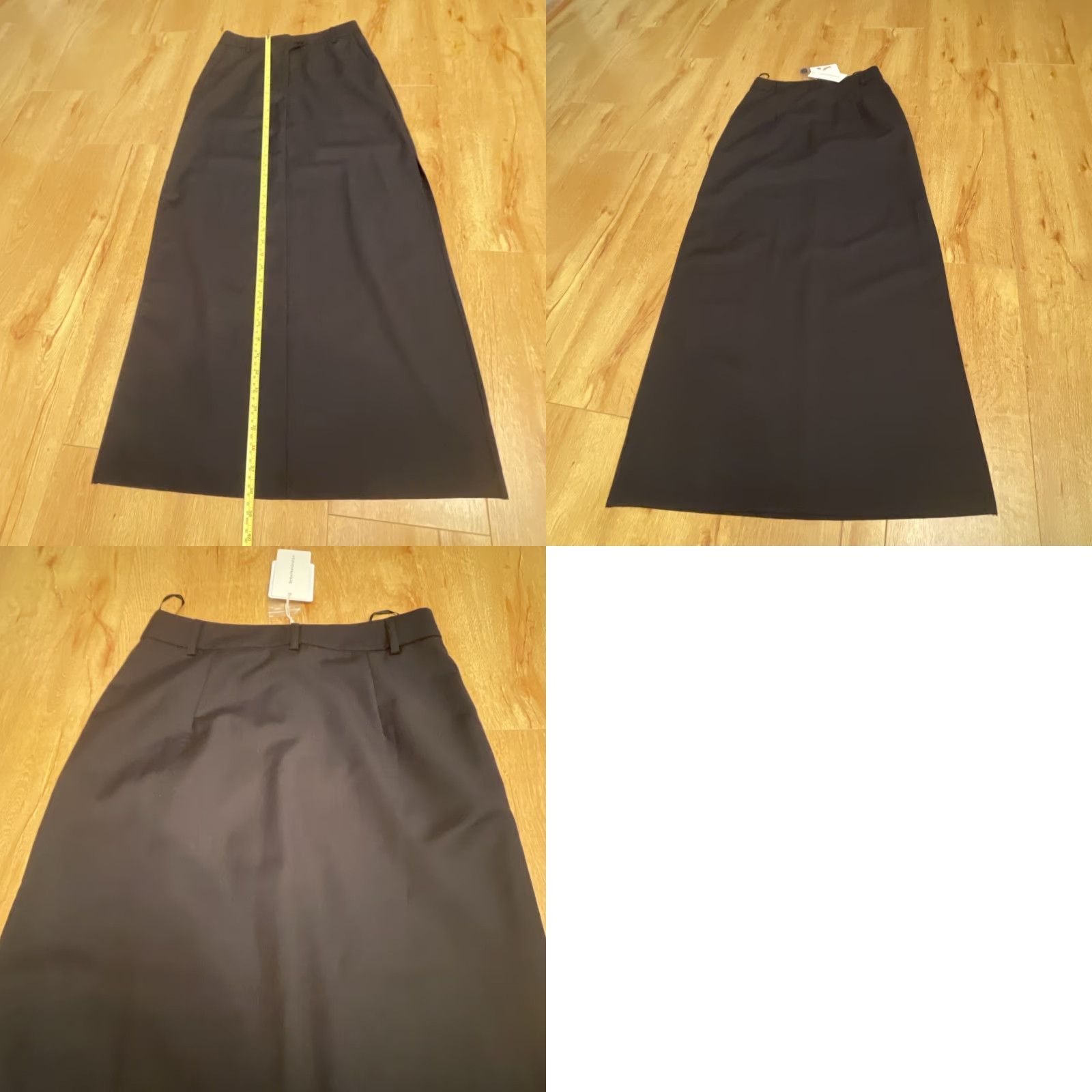 Vintage VINTAGE? No. New Commense Maxi Small Black Utility Skirt Side Slits Y2K Minimalist NWT Goth Size 28" / US 6 / IT 42 - 9 Thumbnail