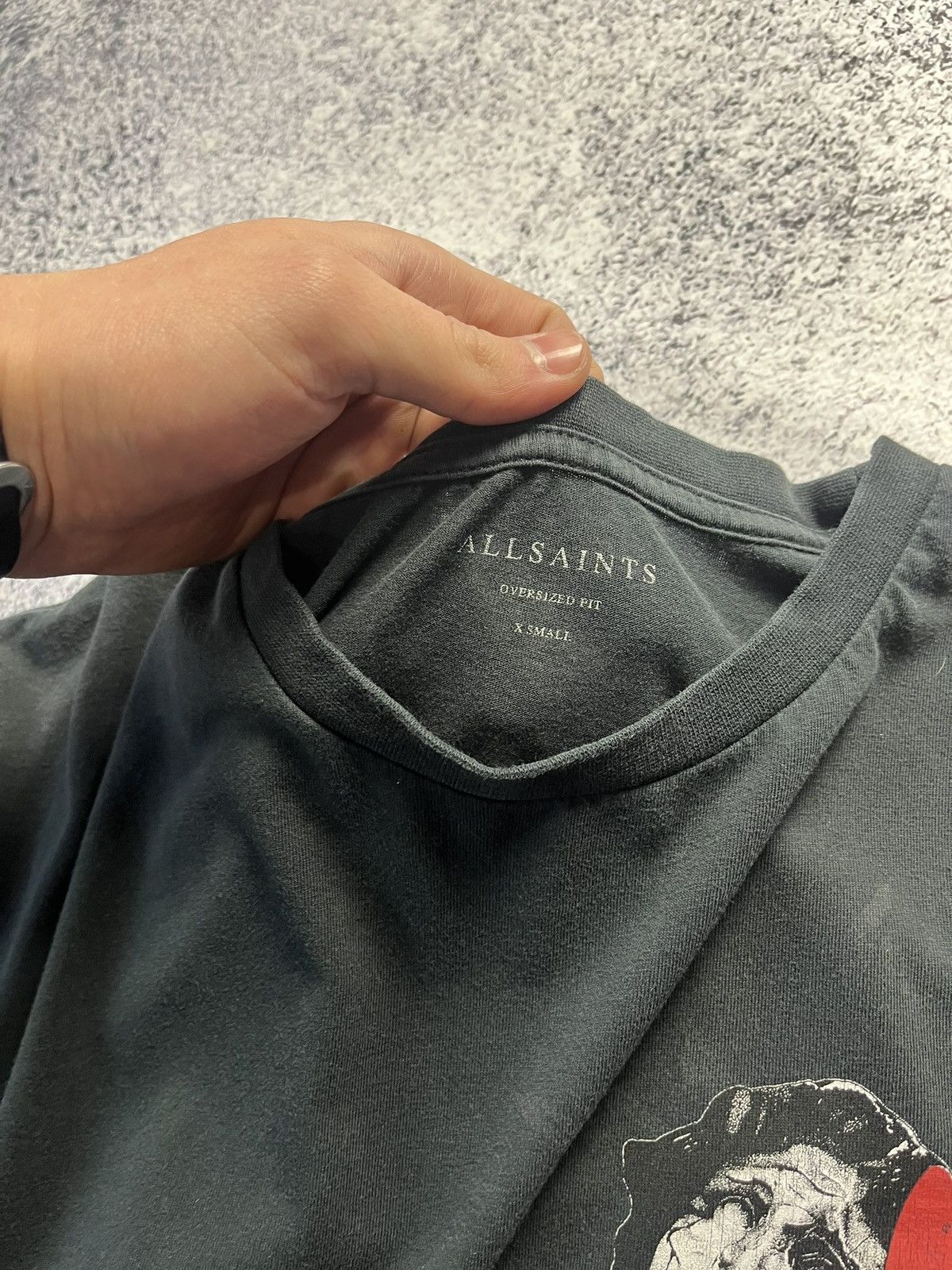 Allsaints Mens Vintage AllSaints T-shirt Logo Basic Tee Art Streetwear Size US XS / EU 42 / 0 - 15 Thumbnail