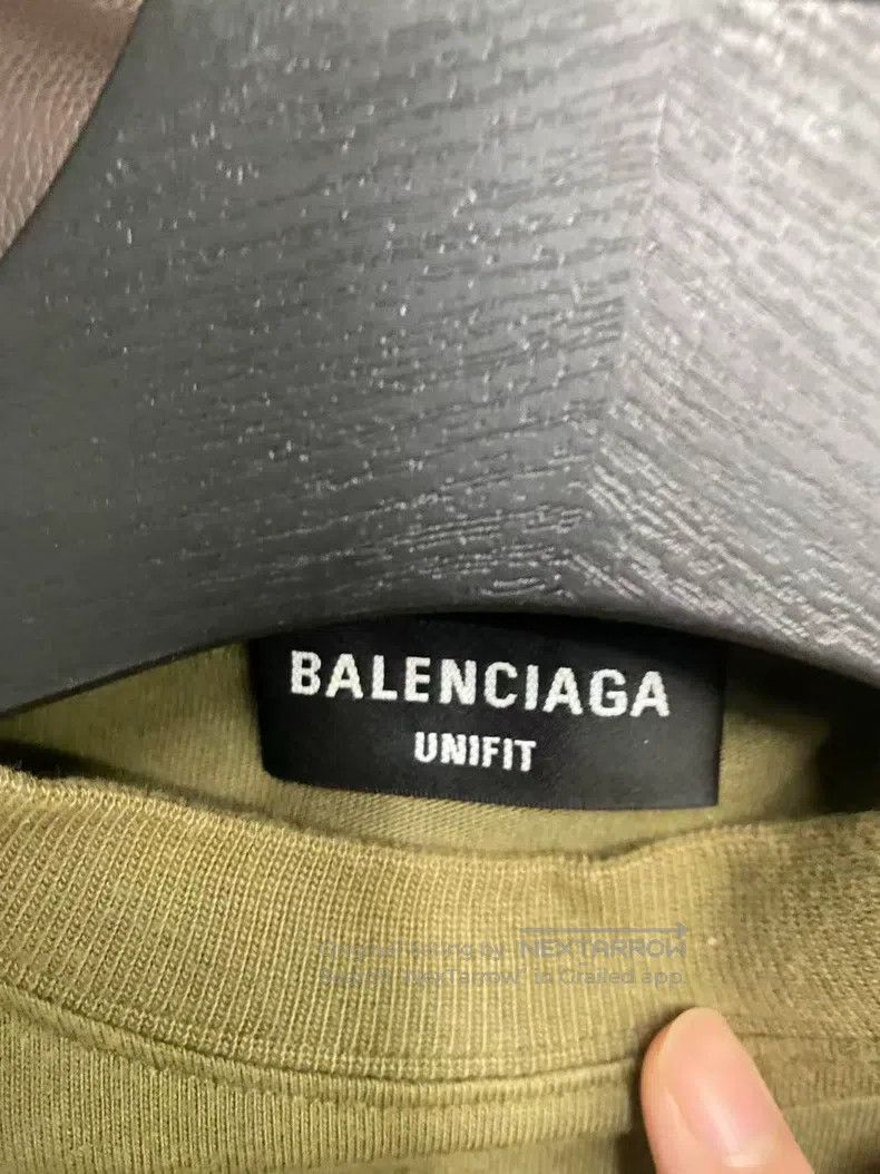 Balenciaga Balenciaga Strikethrough Short Sleeve T-shirt, Olive Green Size US S / EU 44-46 / 1 - 3 Thumbnail