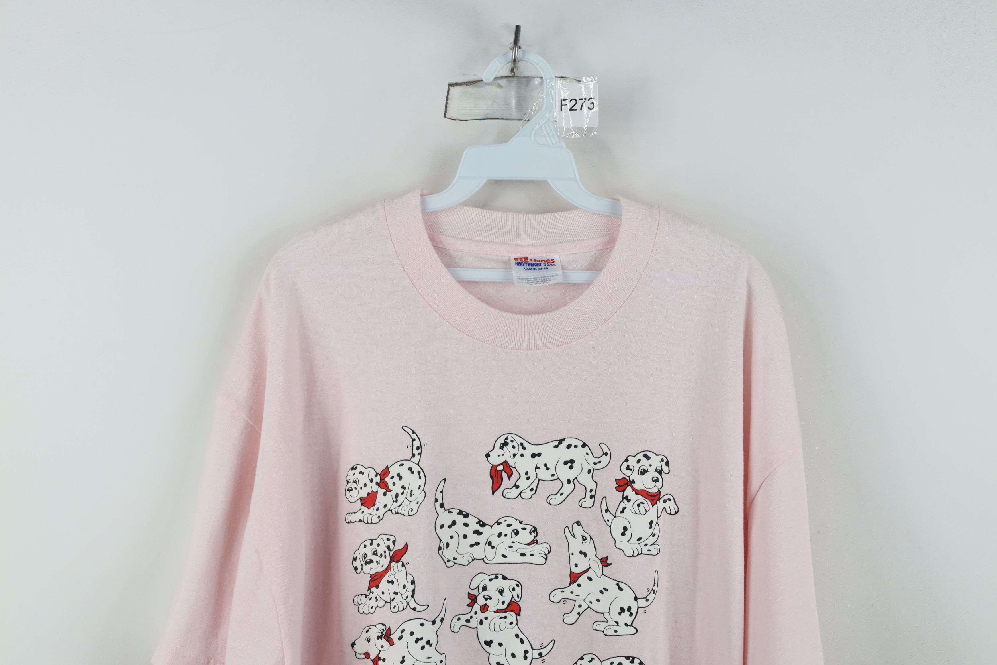 Vintage Vintage 90s Streetwear Dalmatian Dog Puppy T-Shirt Pink Size XL / US 12-14 / IT 48-50 - 2 Thumbnail