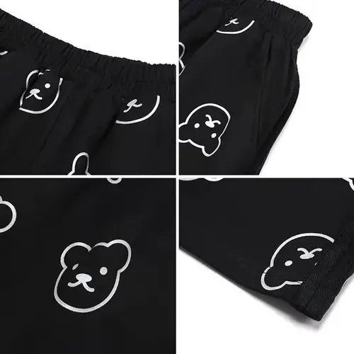 Jean 20SS Indigo Union Japan Black Little Bear Shorts Size US 32 / EU 48 - 2 Thumbnail