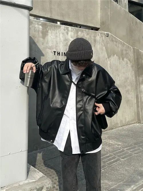 VIBE Black PU Leather Jacket Size US L / EU 52-54 / 3 - 6 Thumbnail