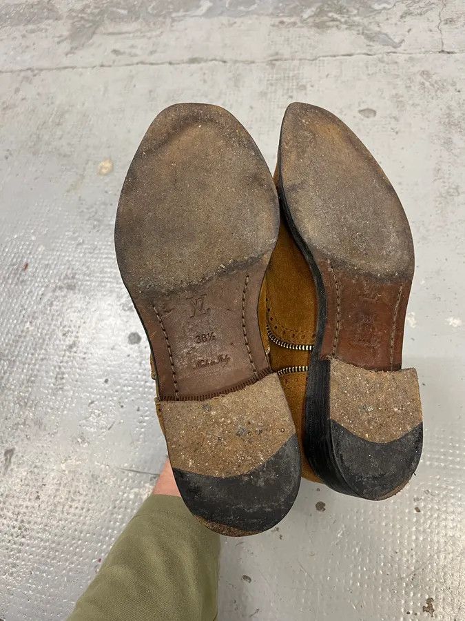Louis Vuitton Louis Vuitton Camel Suede Multi Zip Leather Boots Size US 7.5 / IT 37.5 - 6 Thumbnail
