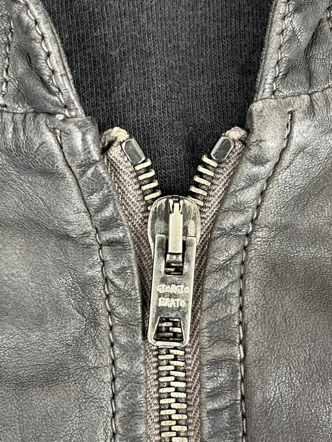 Giorgio Brato Giorgio Brato Avant-Garde Brut Grey Leather Long Jacket Size US XS / EU 42 / 0 - 10 Thumbnail